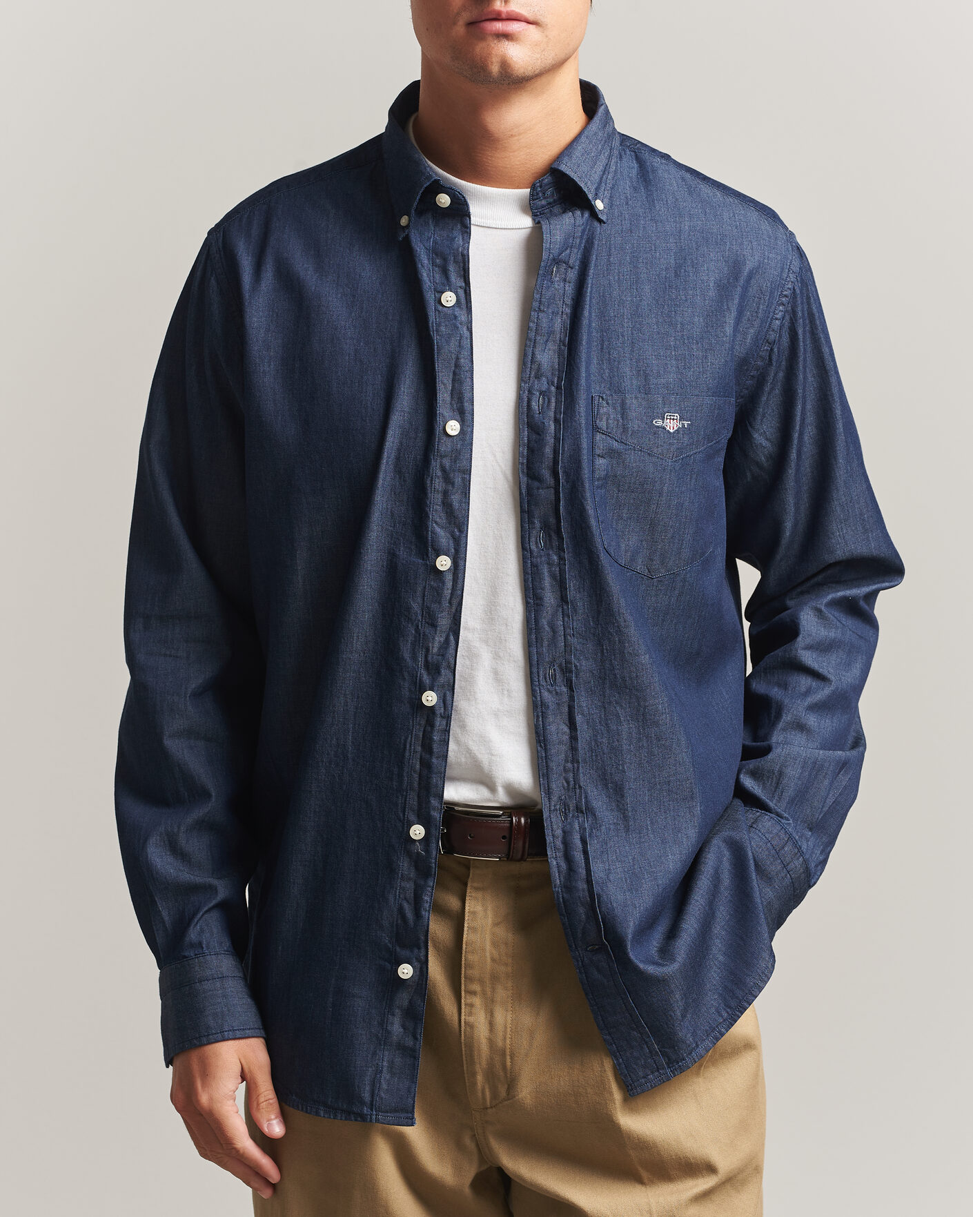 Mies | Kauluspaidat | Gant | Regular Fit Indigo Shirt Dark Indigo