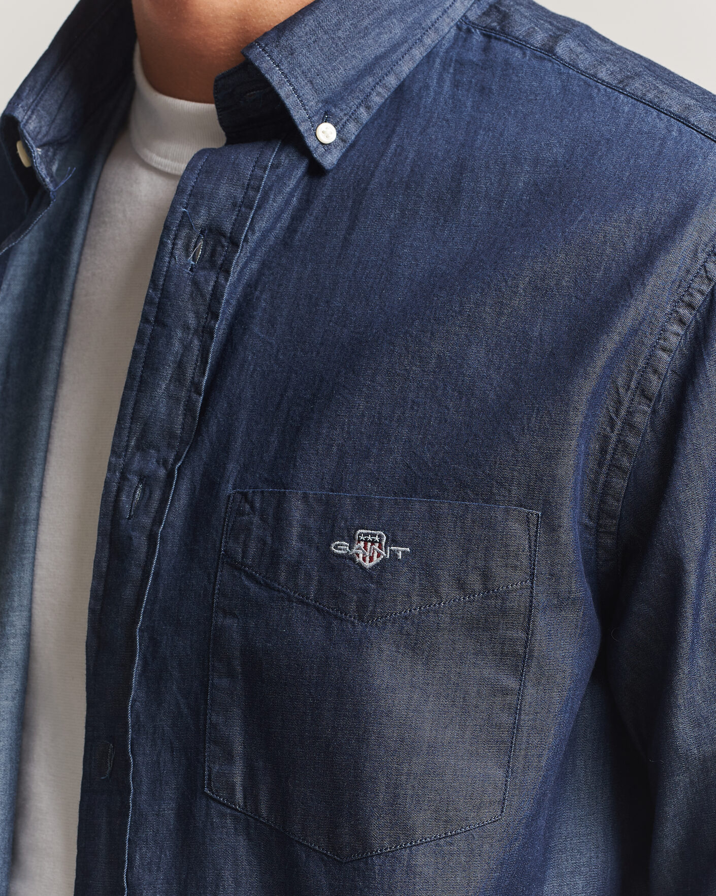 Mies | Kauluspaidat | Gant | Regular Fit Indigo Shirt Dark Indigo