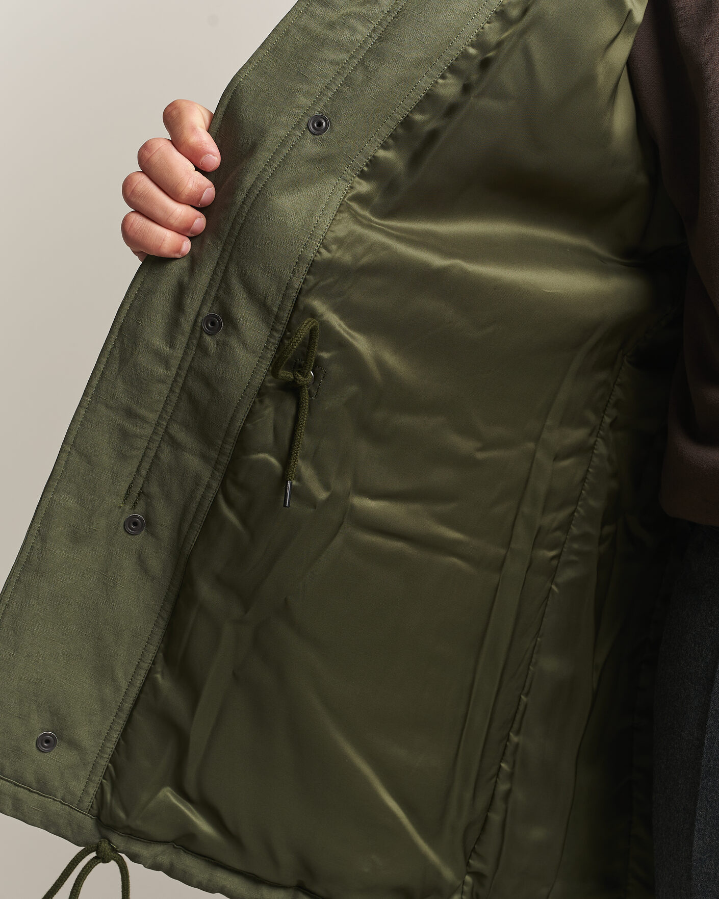 Mies | Takit | Auralee | Brushed Padded Military Jacket Olive
