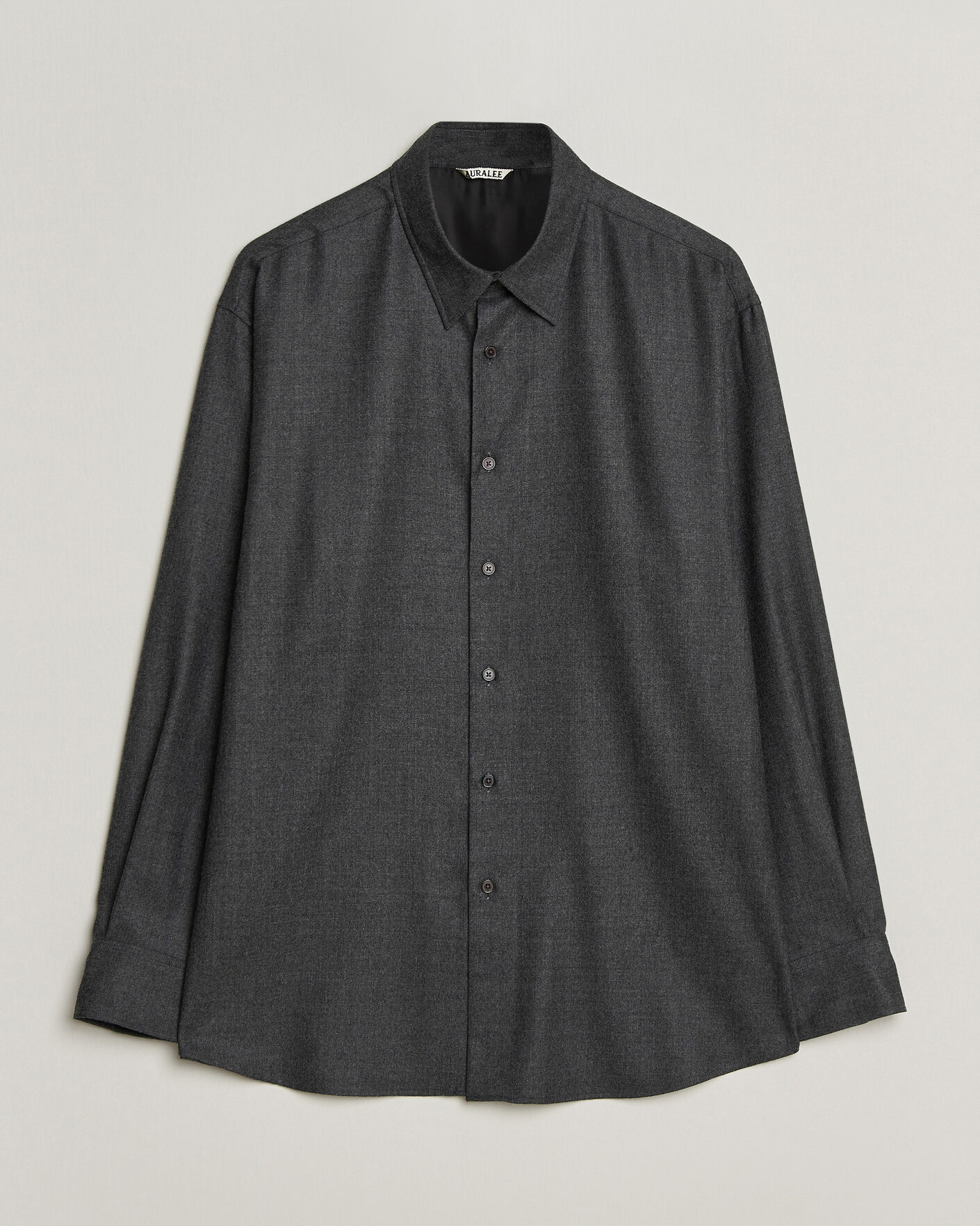 Mies | Kauluspaidat | Auralee | Super Light Wool Shirt Charcoal