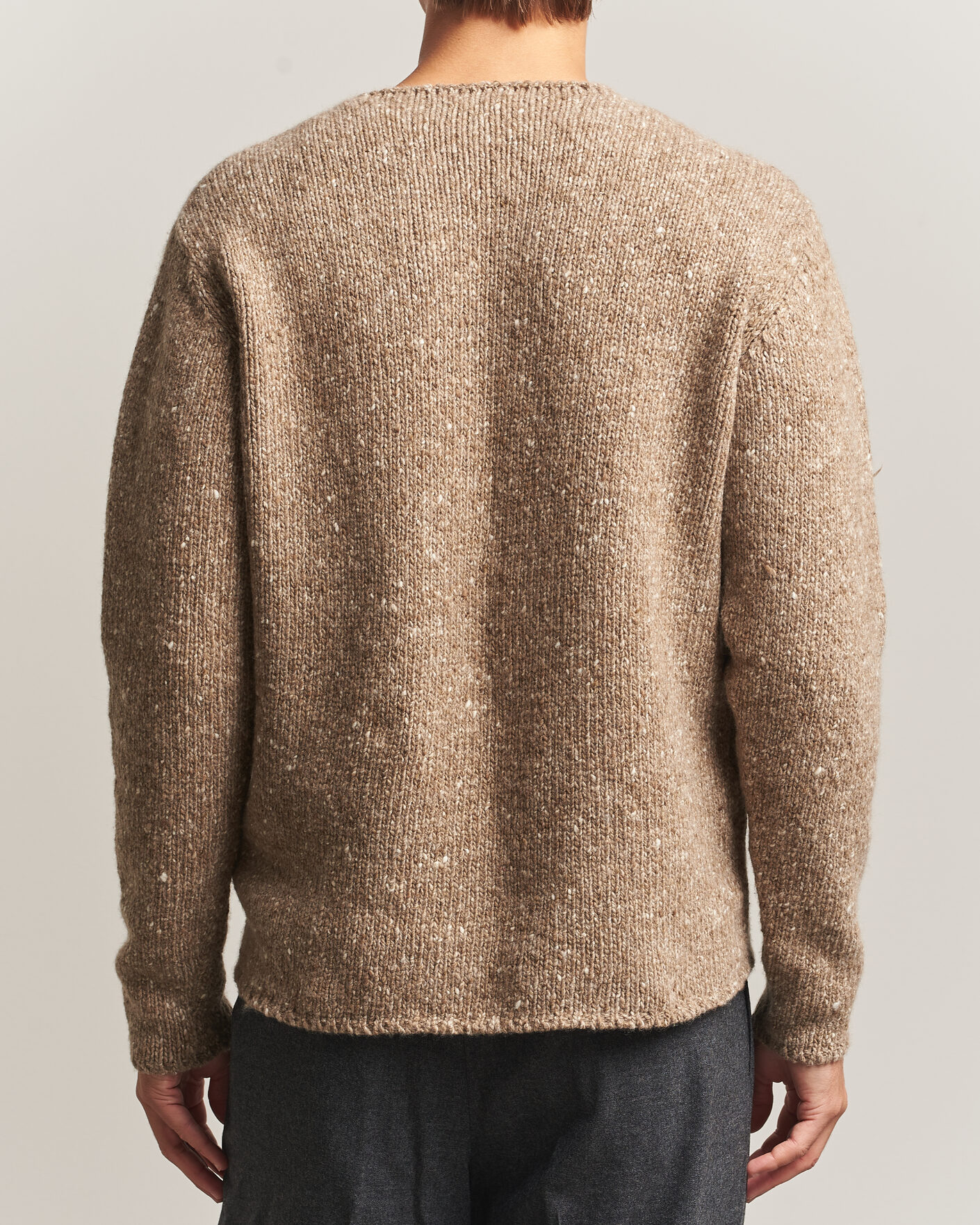 Mies | Puserot | Auralee | Homespun Tweed Knit Pullover Top Brown