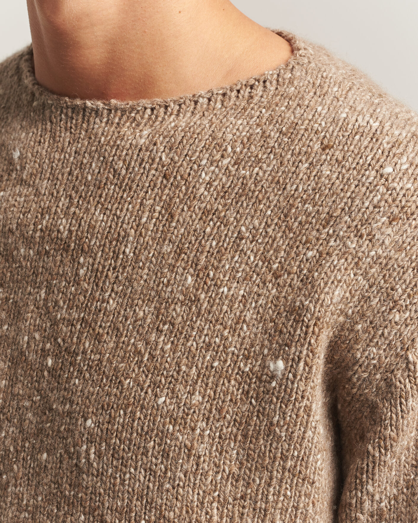 Mies | Puserot | Auralee | Homespun Tweed Knit Pullover Top Brown