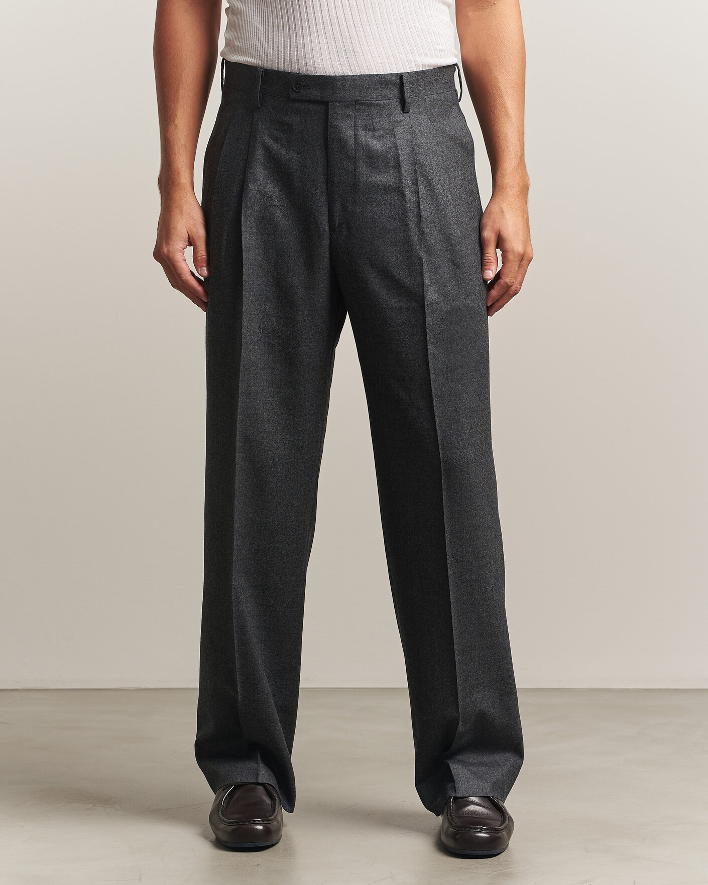 Mies | Housut | Auralee | Super Light Wool Pants Charcoal