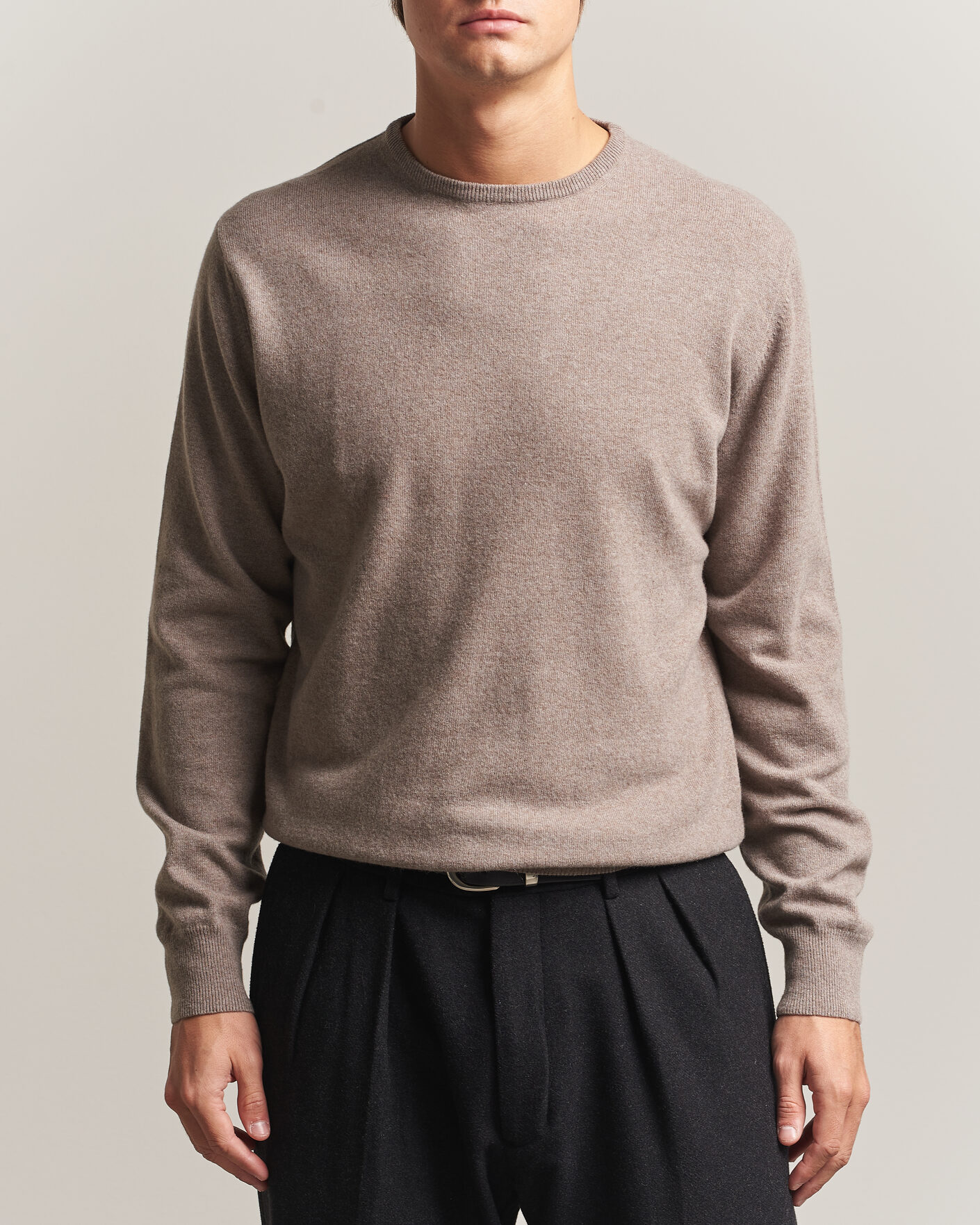 Mies | Puserot | Morgano | Wool/Cashmere Crewneck Walnut