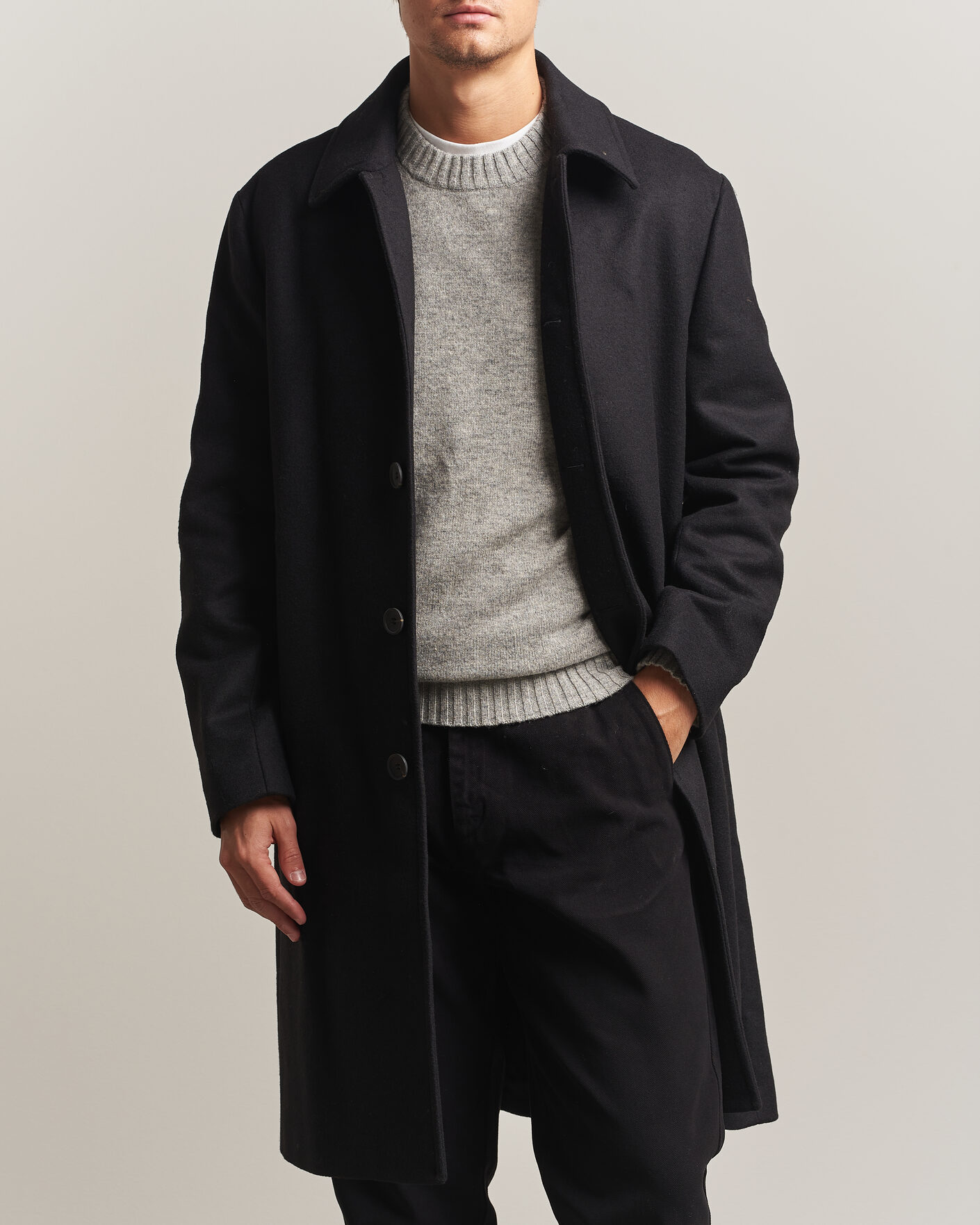 Mies | Takit | A Day's March | Shamrock Wool Car Coat Black