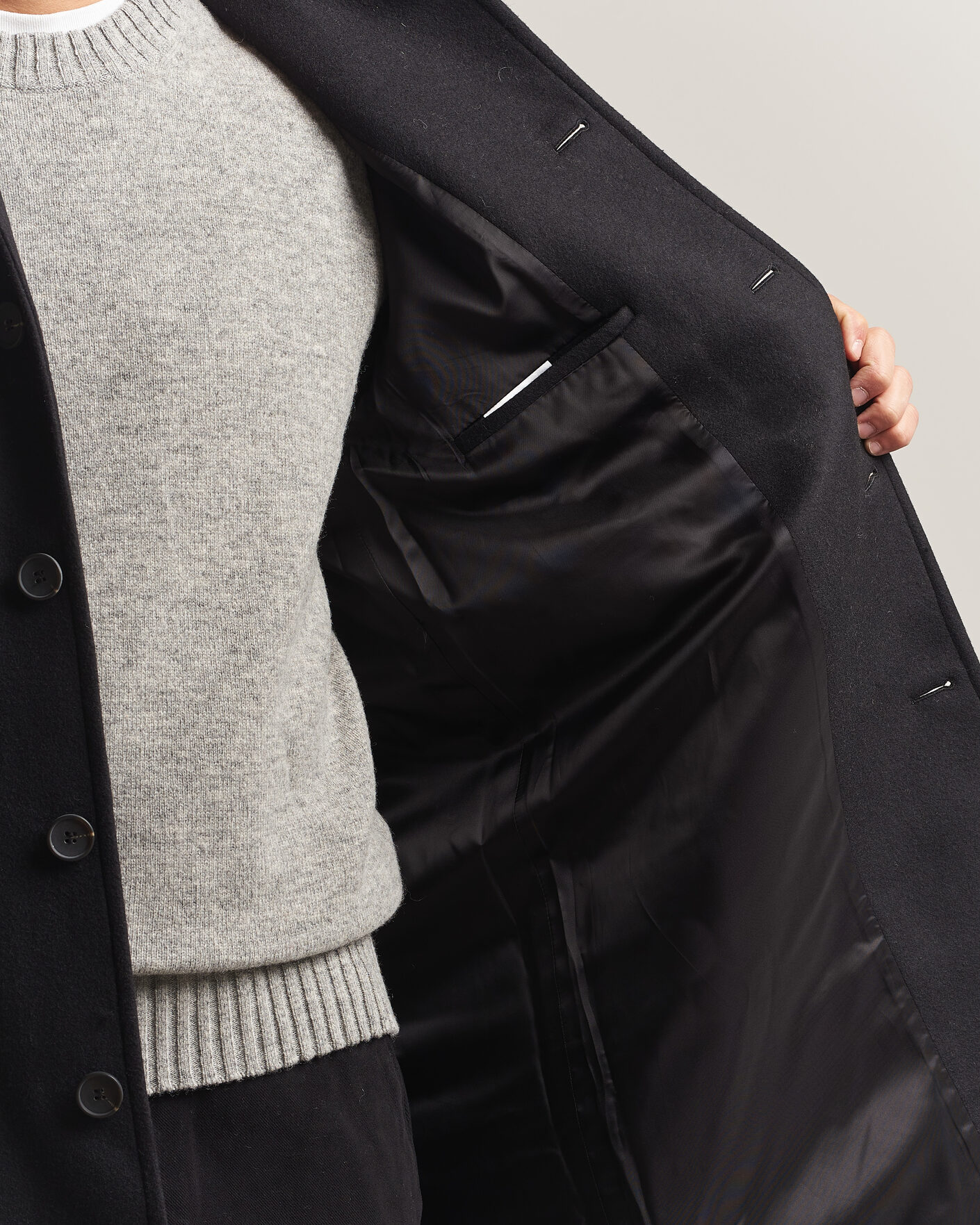 Mies | Takit | A Day's March | Shamrock Wool Car Coat Black