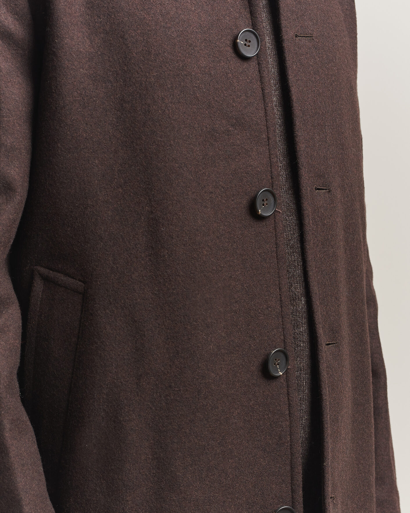 Mies | Takit | A Day's March | Shamrock Wool Car Coat Dark Brown
