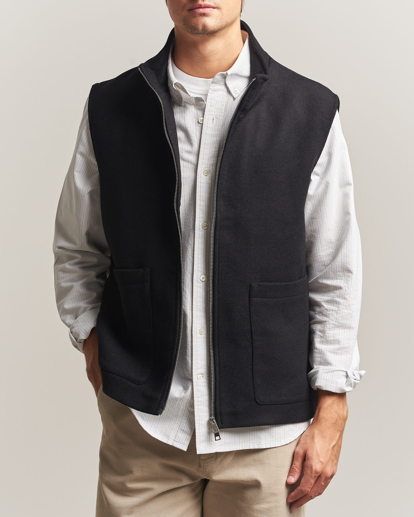 Mies | Ulkoliivit | A Day's March | Canora Lined Wool Vest Black