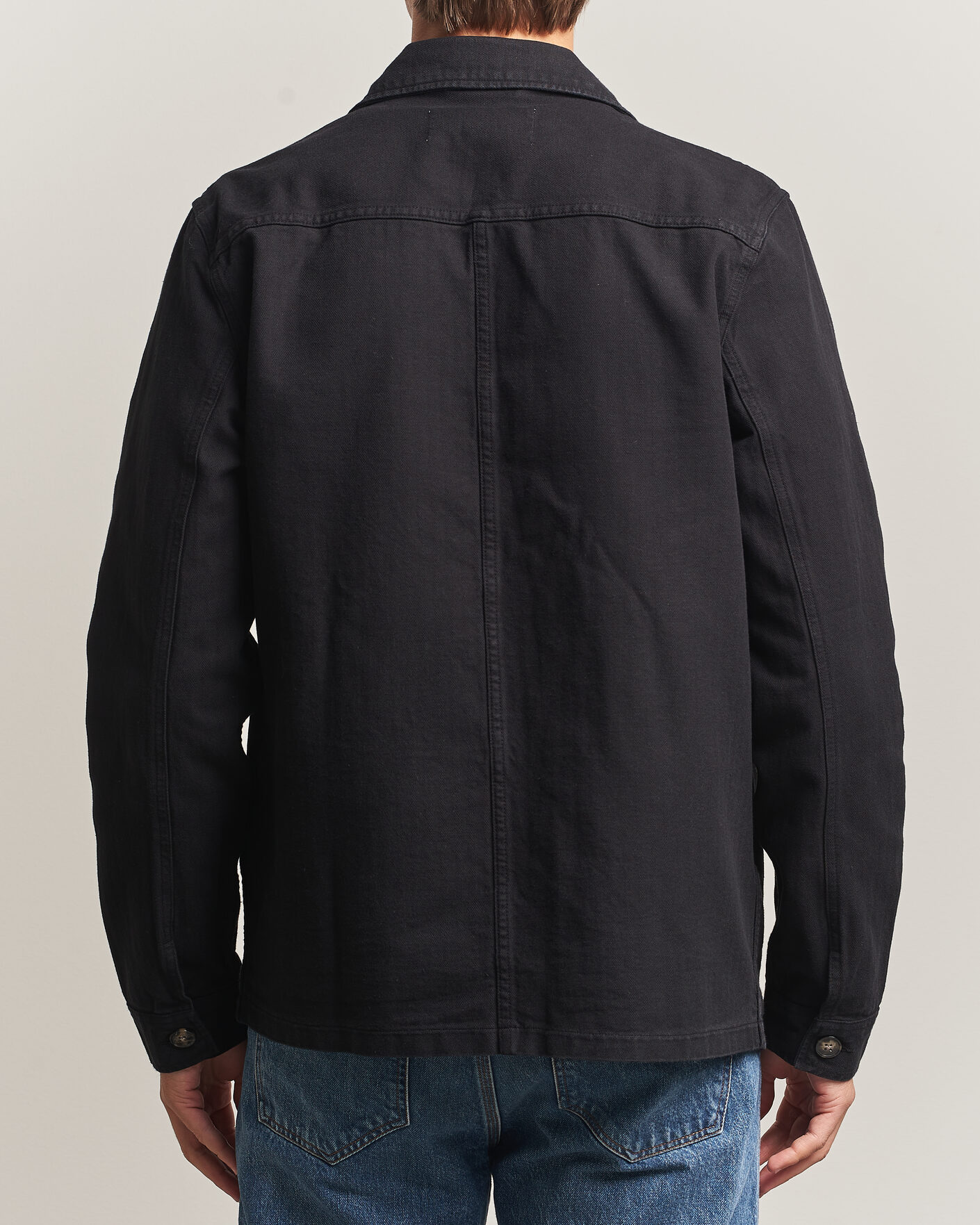 Mies | Kauluspaidat | A Day's March | Original Herringbone Overshirt Black