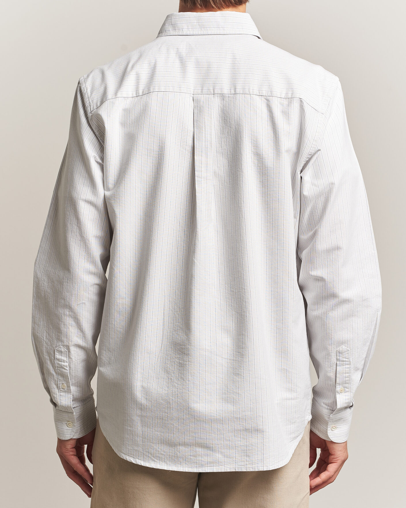 Mies | Kauluspaidat | A Day's March | Classic Flag Striped Oxford Shirt Grey/White