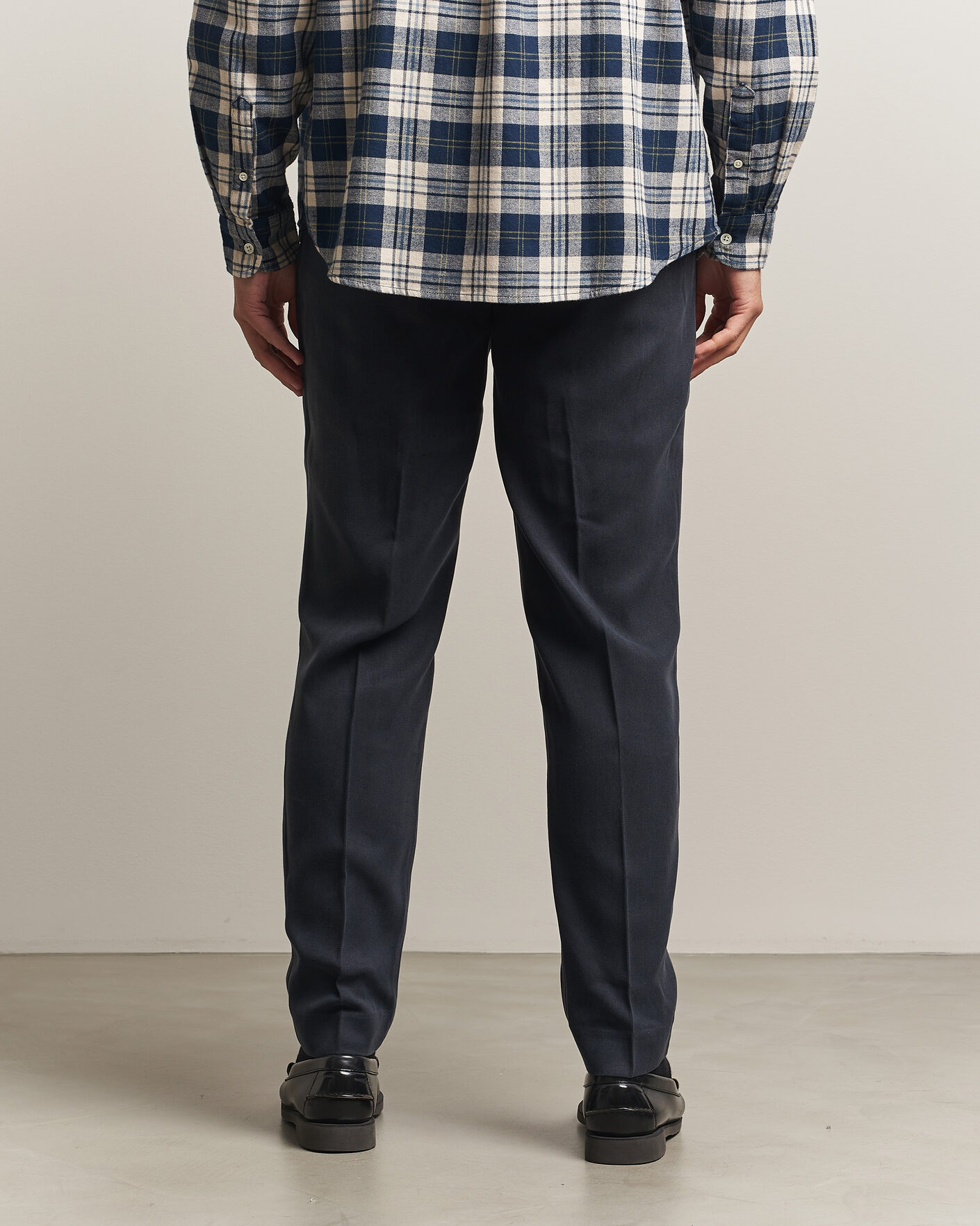 Mies | Housut | A Day's March | Smart Lyocell Trousers Navy