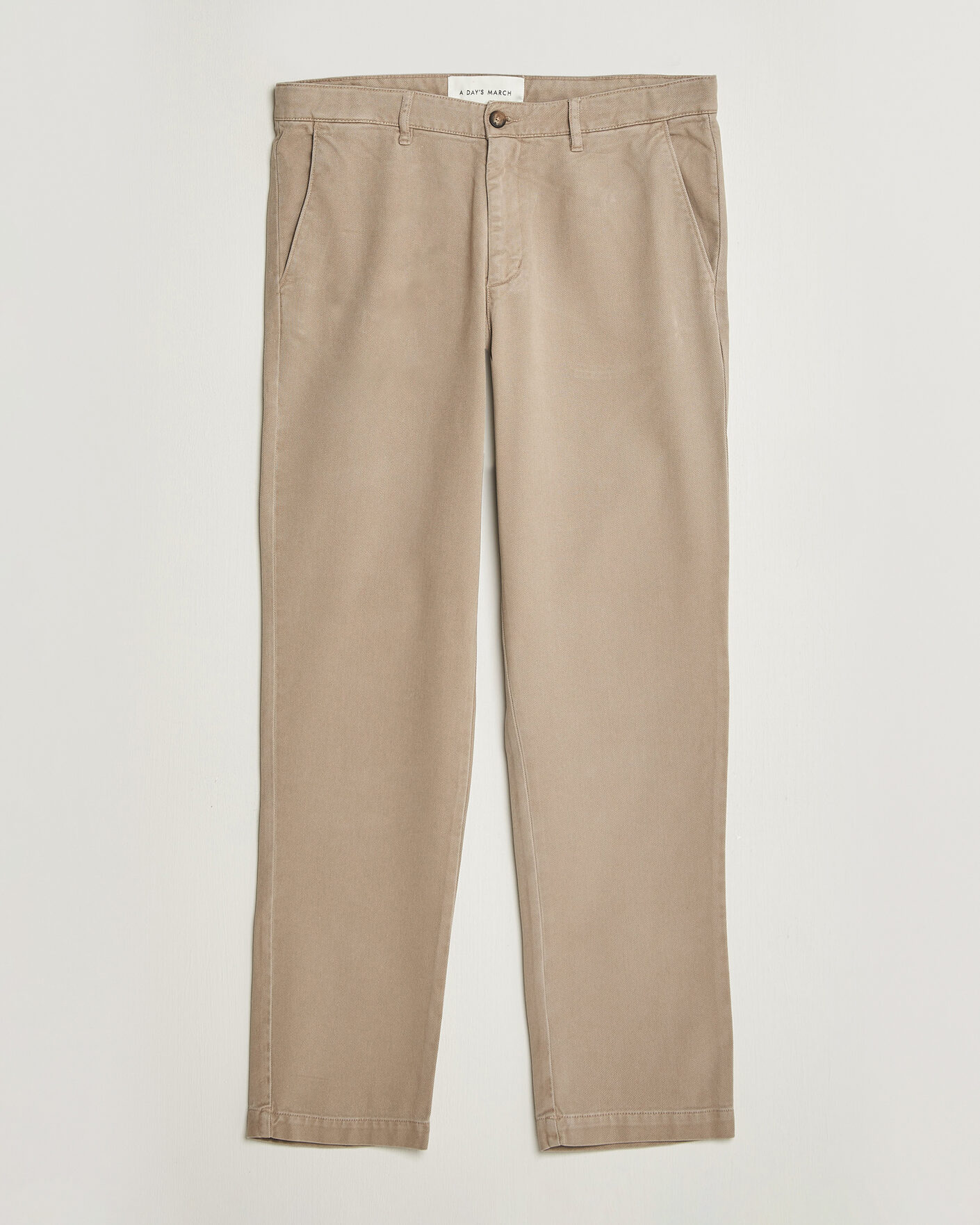 Mies | Housut | A Day's March | Miller Cotton/Lyocell Trousers Greige
