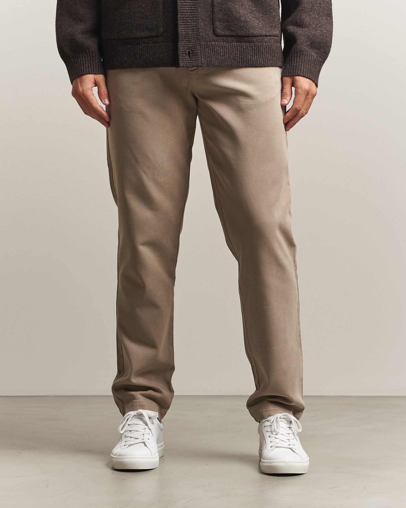 Mies | Housut | A Day's March | Miller Cotton/Lyocell Trousers Greige