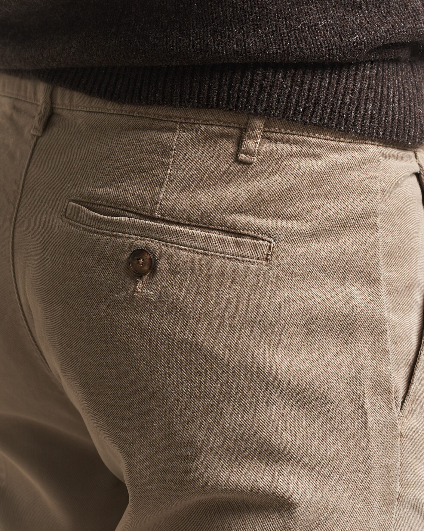 Mies | Housut | A Day's March | Miller Cotton/Lyocell Trousers Greige