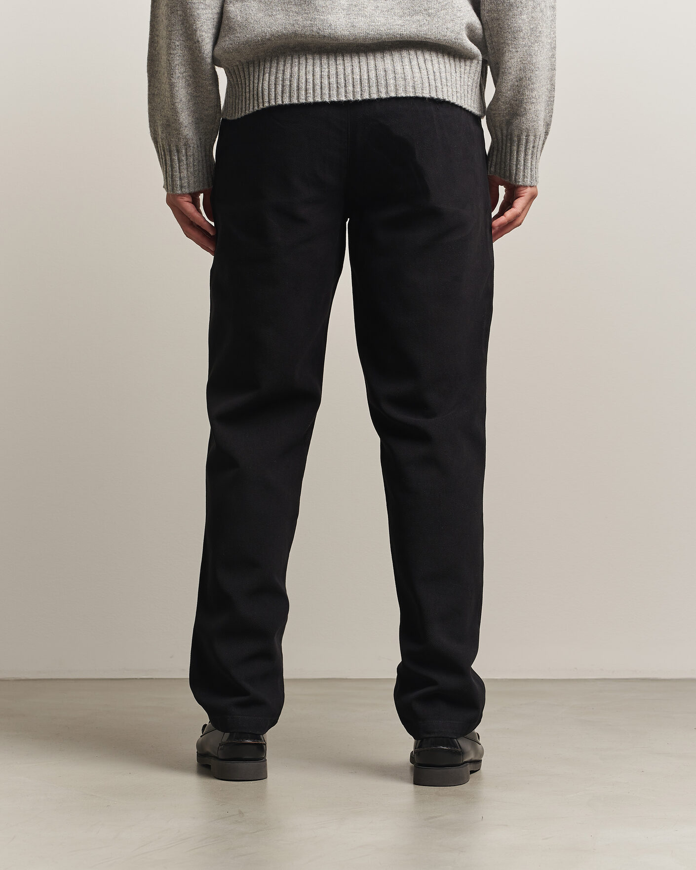 Mies | Housut | A Day's March | Miller Cotton/Lyocell Trousers Black