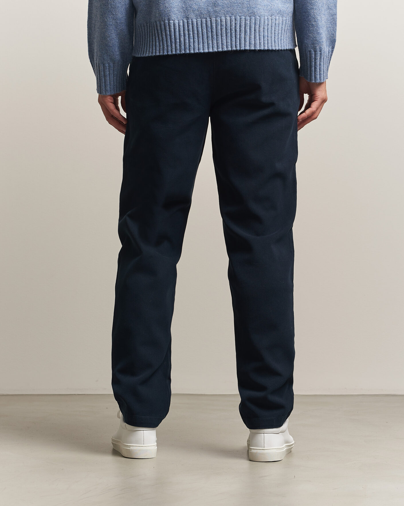 Mies | Housut | A Day's March | Miller Cotton/Lyocell Trousers Navy
