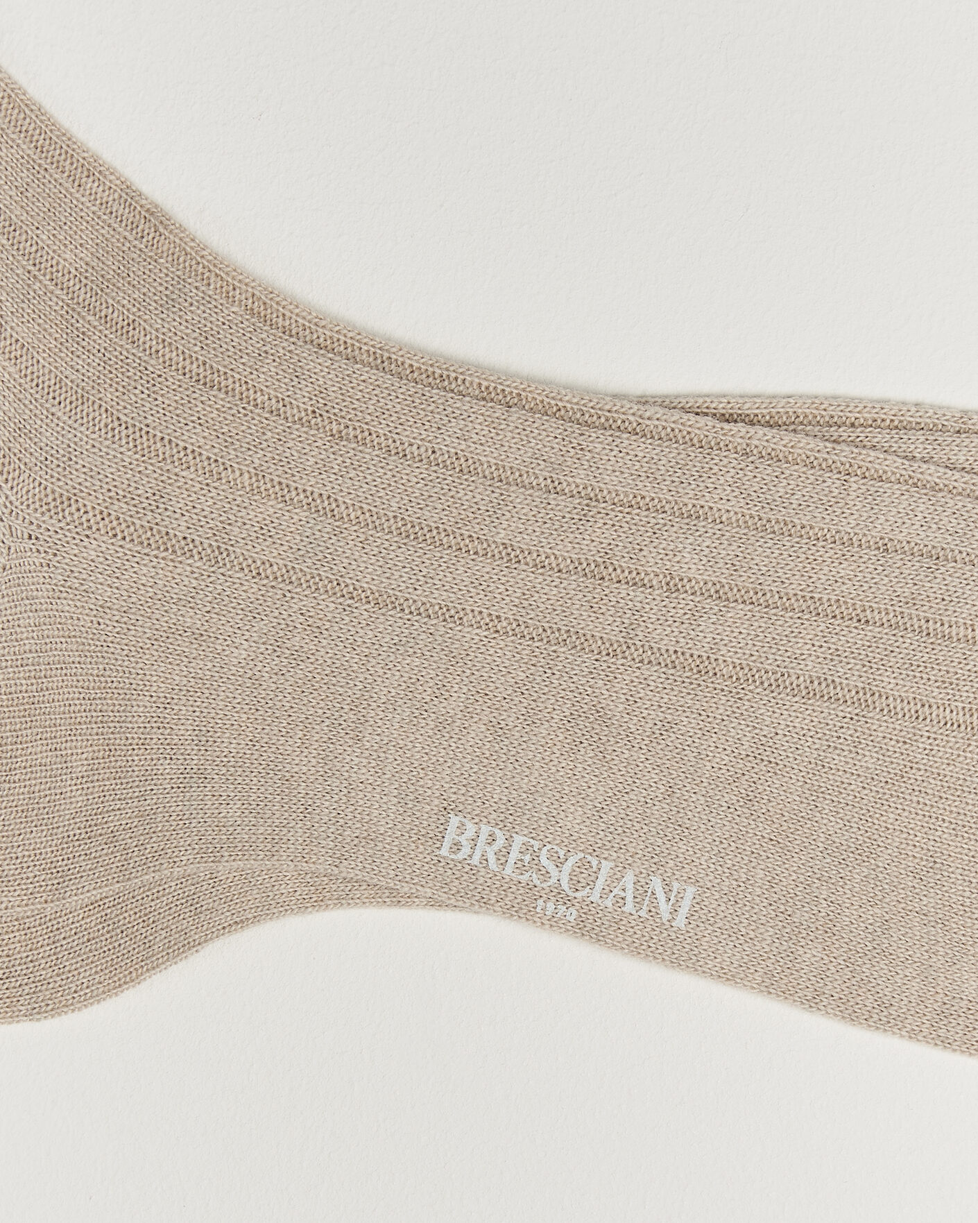 Mies | Alusvaatteet | Bresciani | Wool/Cashmere Ribbed Socks Beige