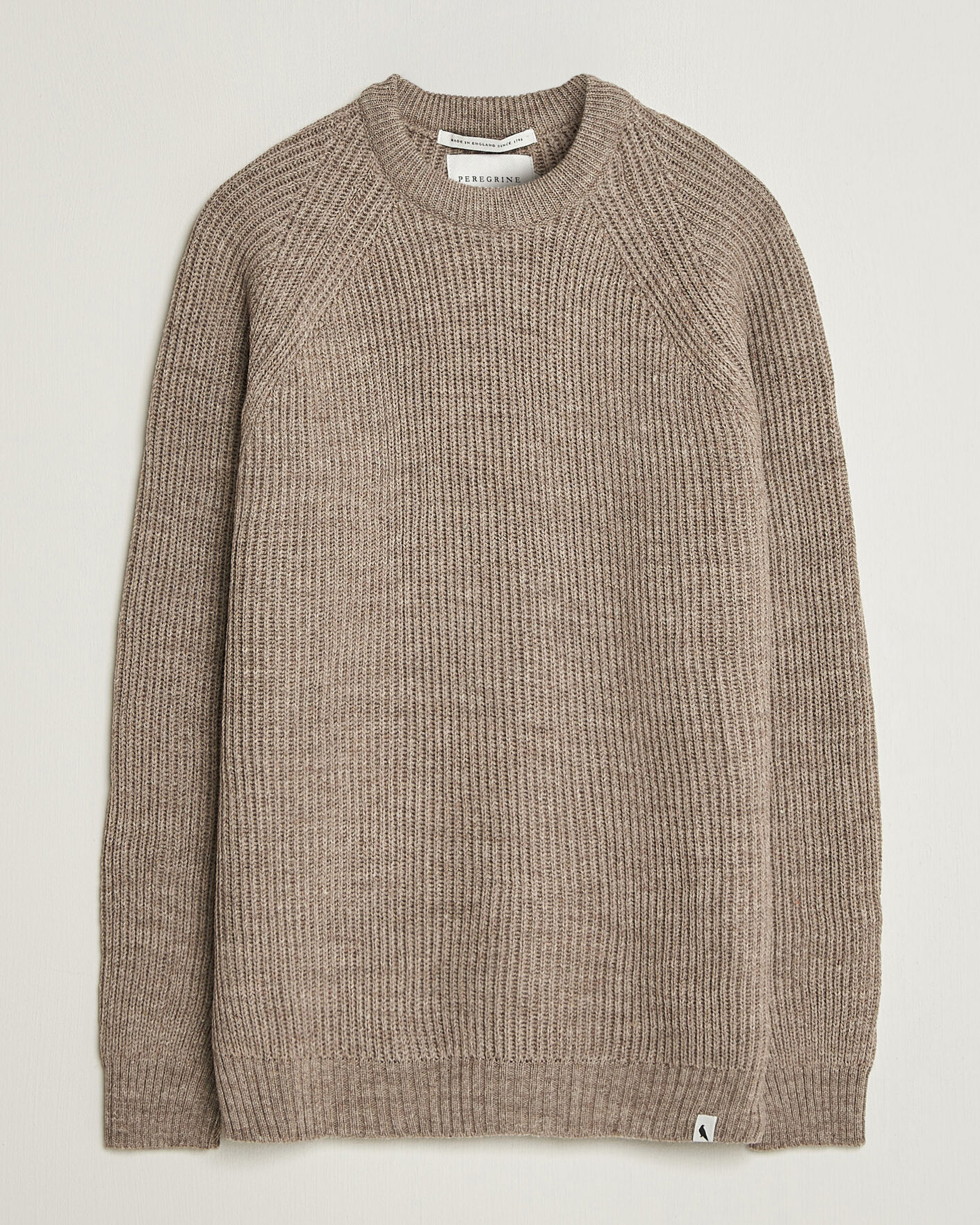 Mies | Puserot | Peregrine | Ford Knitted Wool Jumper Light Brown