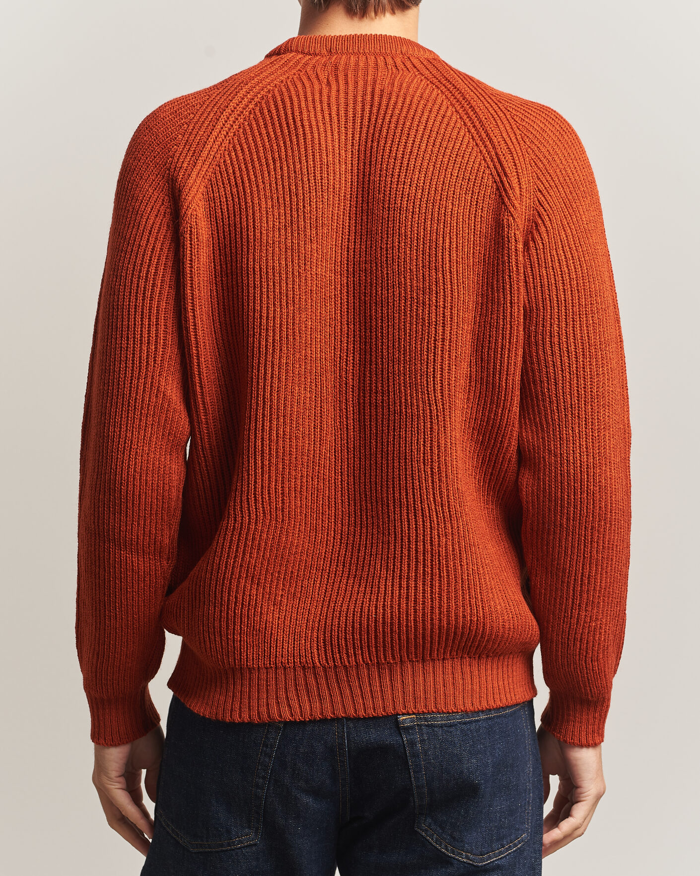 Mies | Puserot | Peregrine | Ford Knitted Wool Jumper Orange
