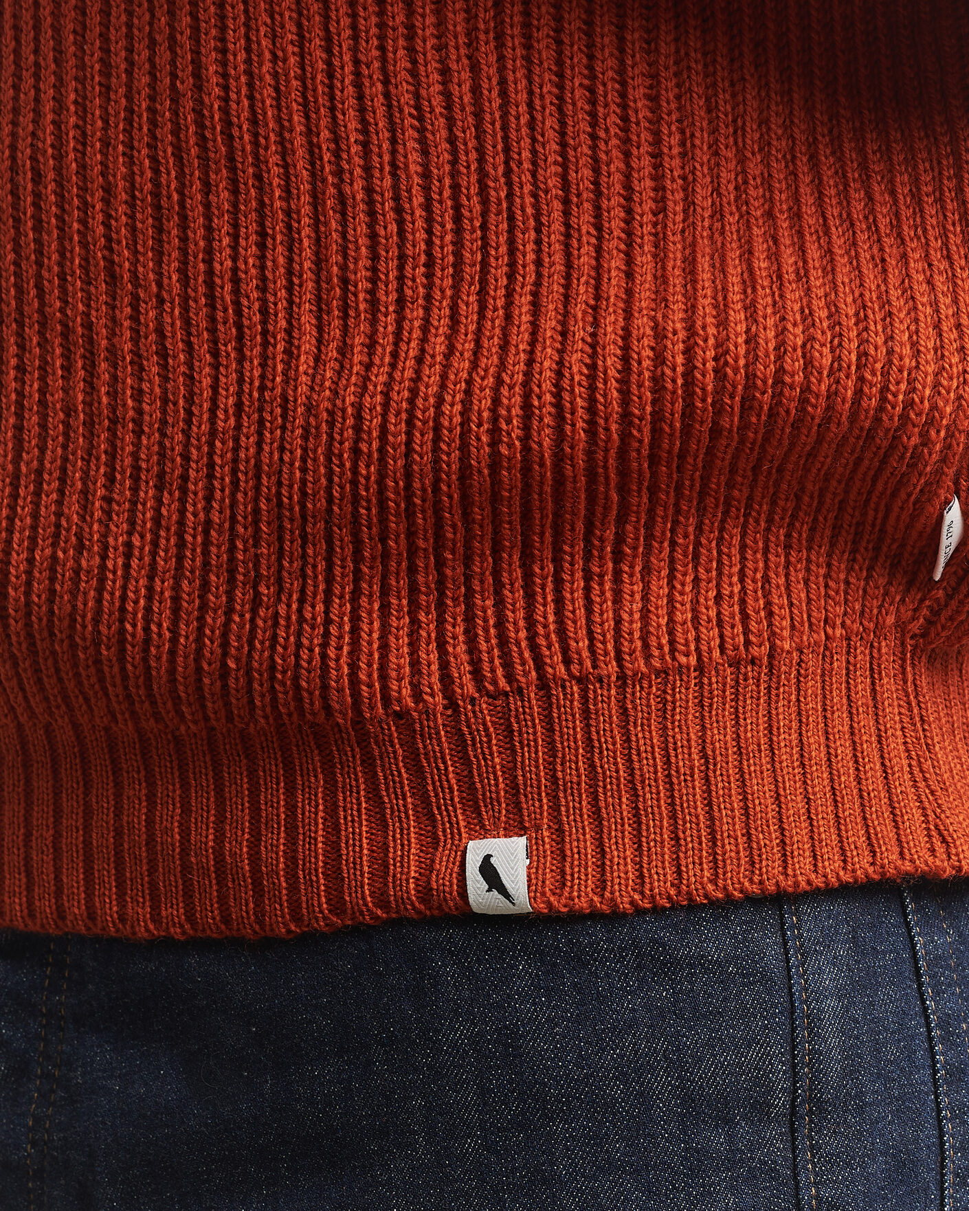 Mies | Puserot | Peregrine | Ford Knitted Wool Jumper Orange