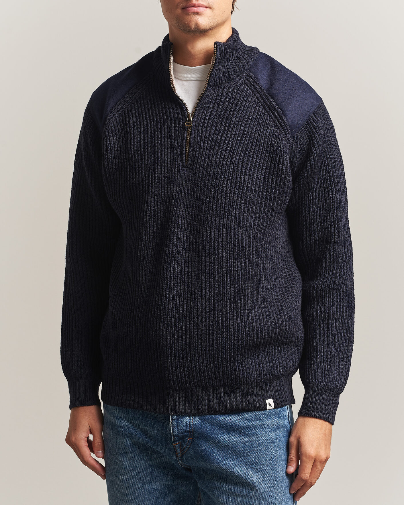 Mies | Puserot | Peregrine | Foxton Quarter Zip Jumperr Navy
