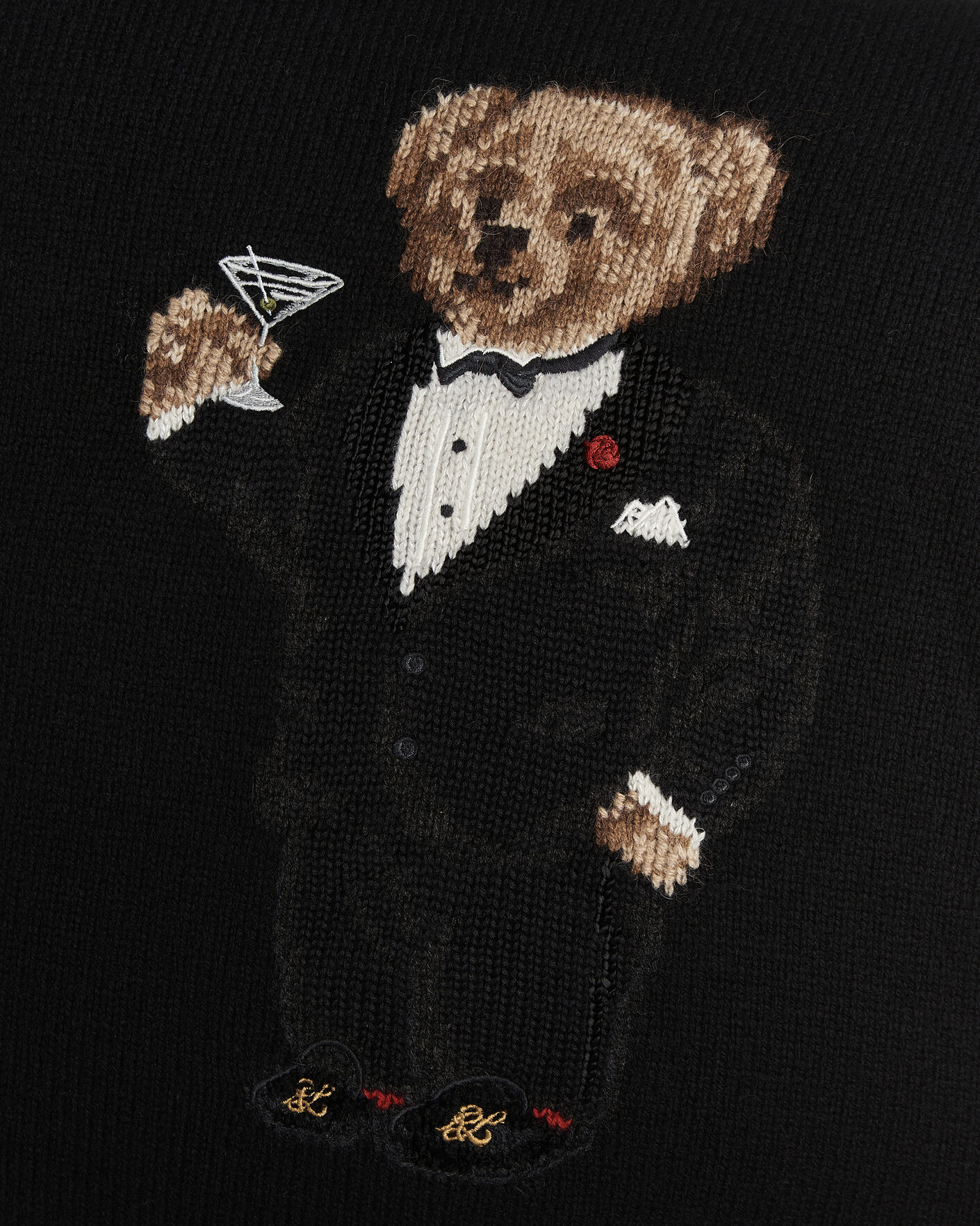 Mies | Kotiin | Ralph Lauren Home | Martini Bear Wool Pillow Black