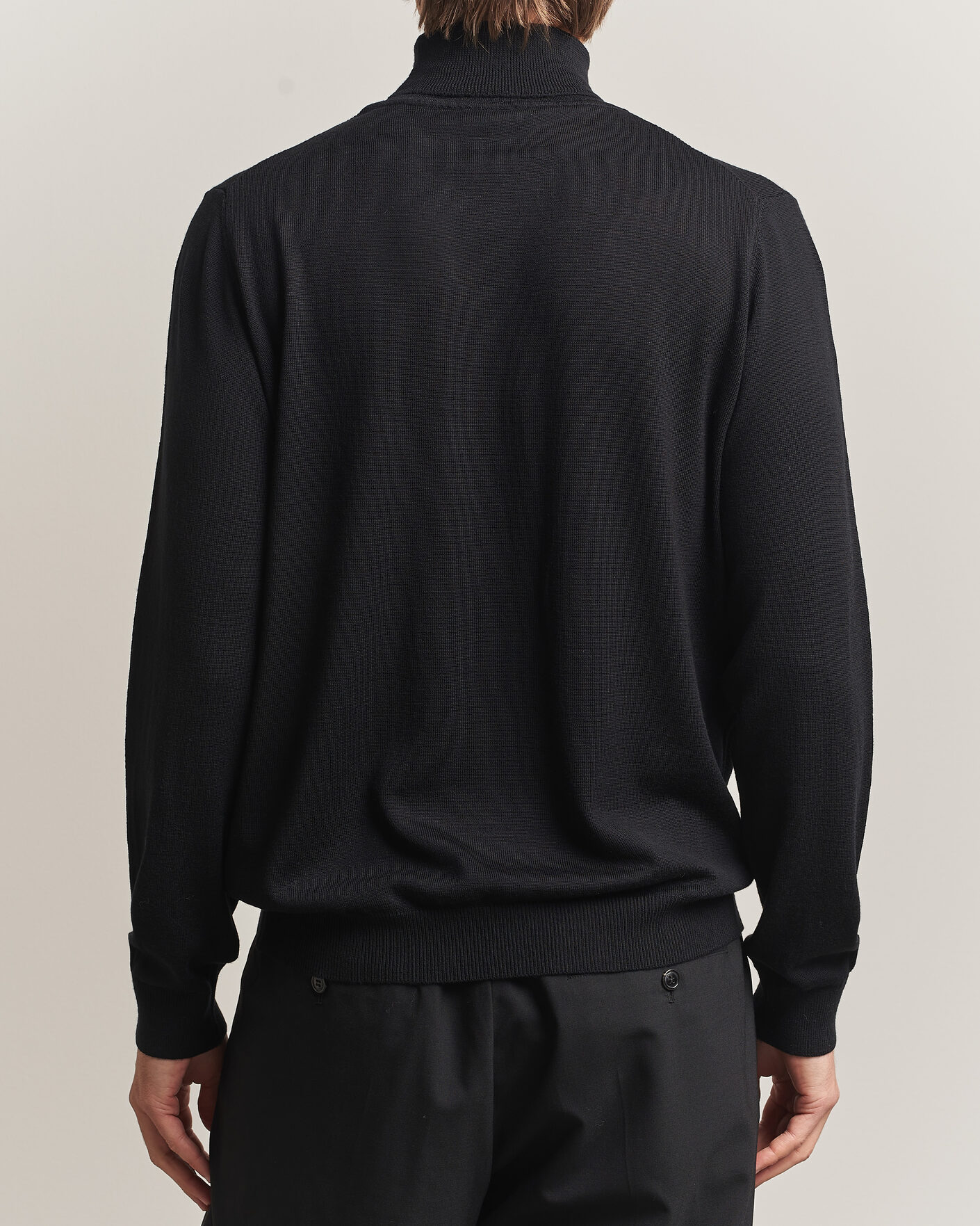 Mies | Puserot | Filippa K | Merino Knitted Turtleneck Black