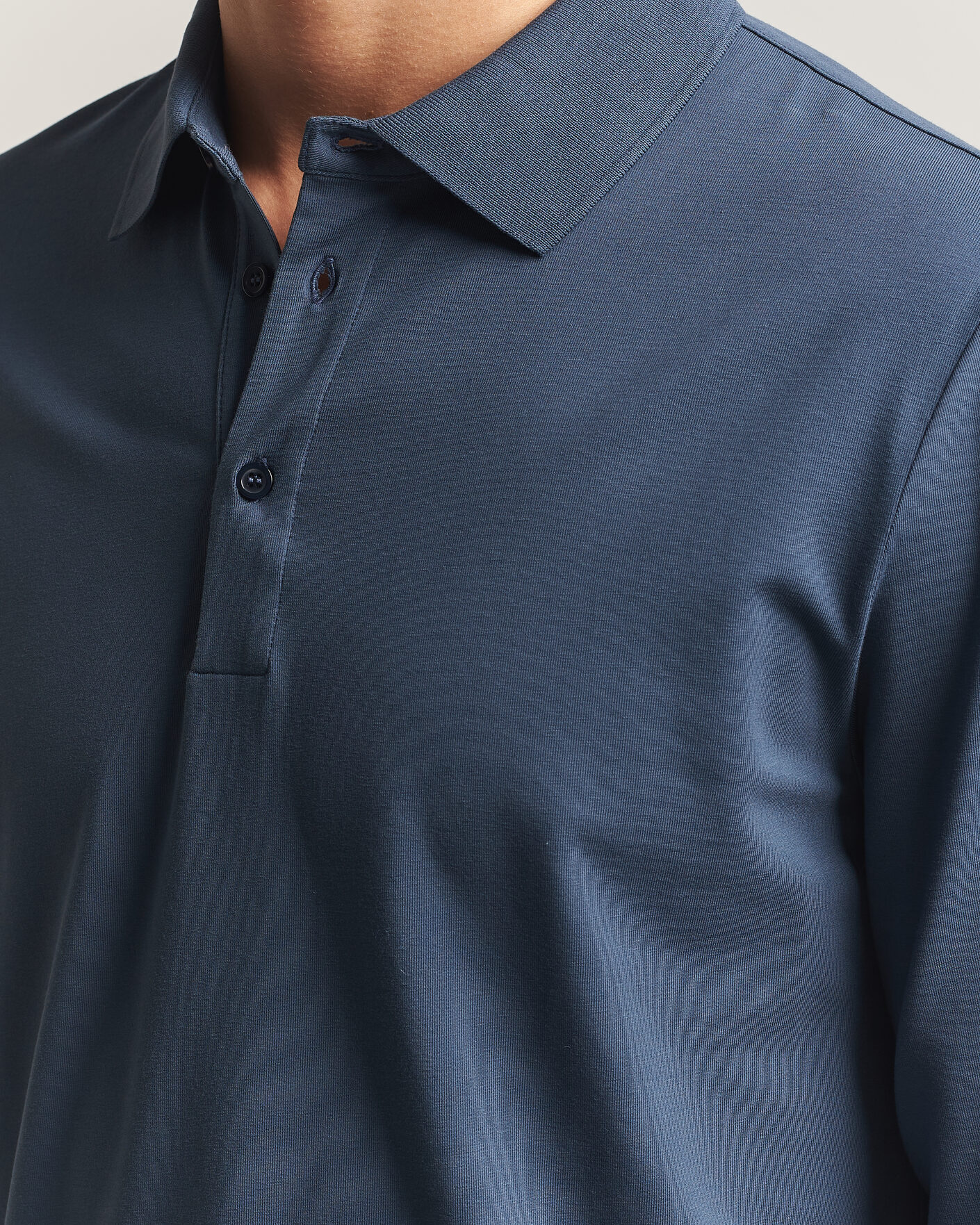 Mies | Pikeet | Filippa K | Luke Lycra Polo Shirt Stone Blue