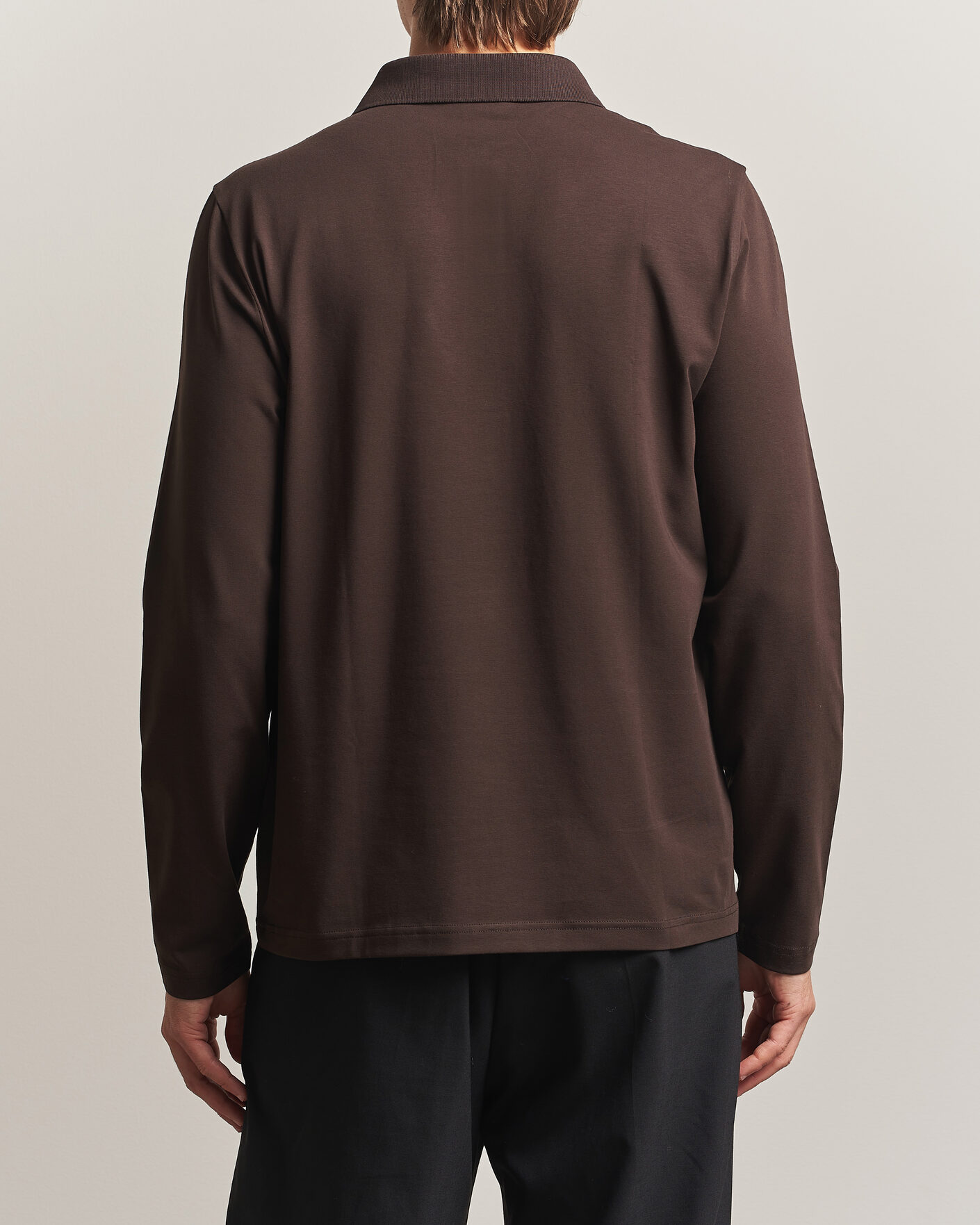 Mies | Pikeet | Filippa K | Luke Lycra Polo Shirt Dark Chocolate
