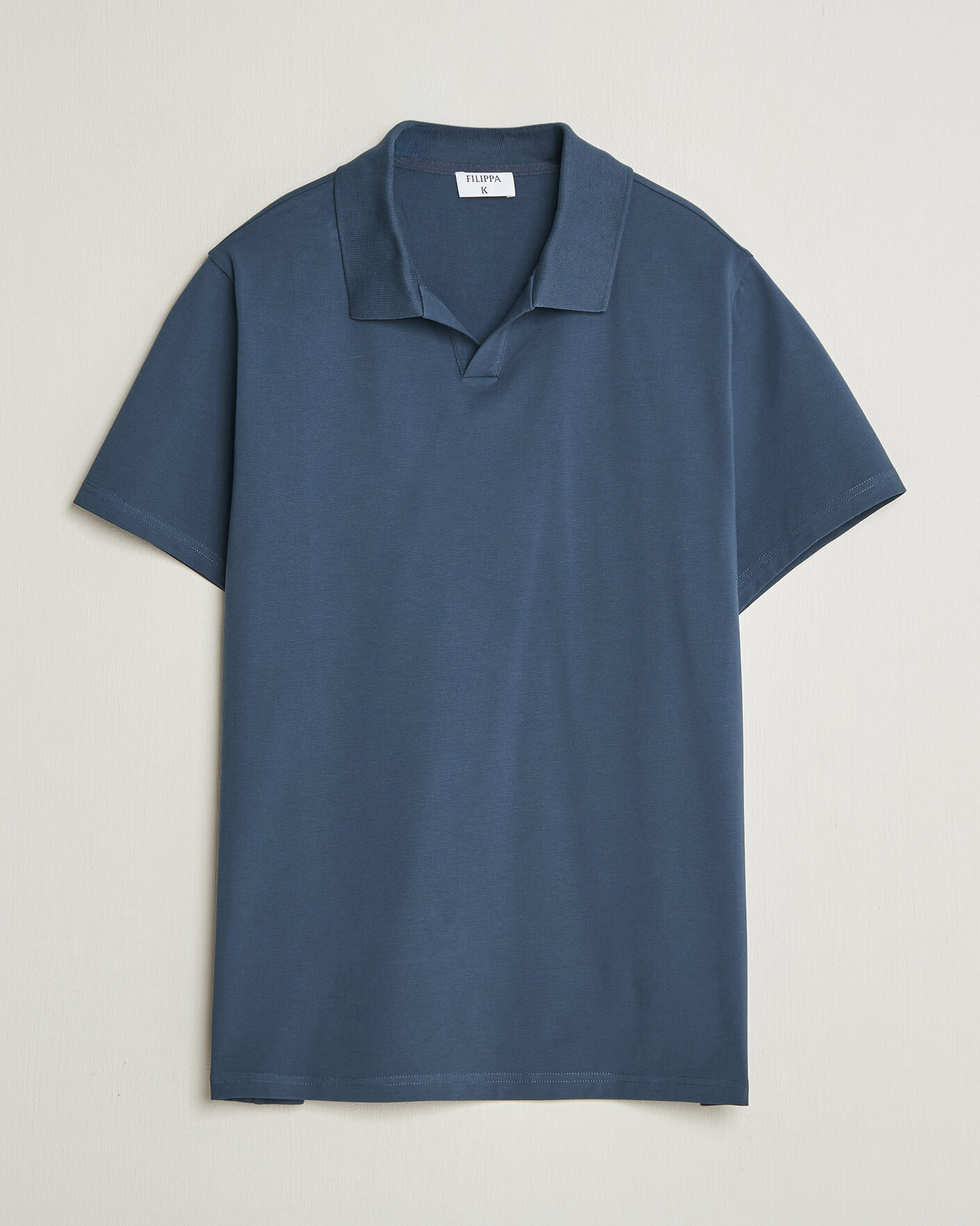Mies | Pikeet | Filippa K | Soft Lycra Polo T-Shirt Stone Blue