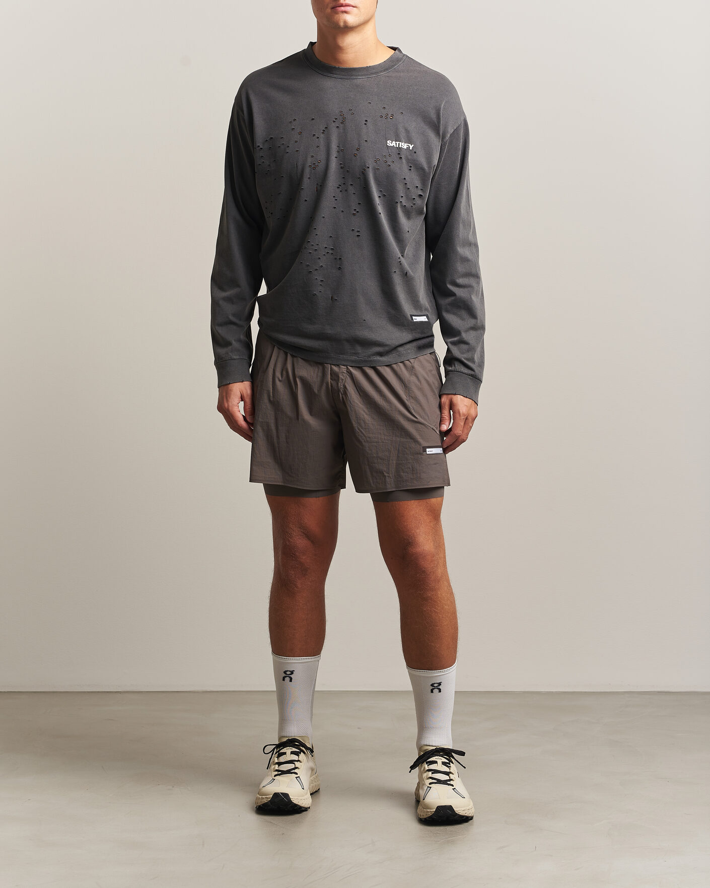 Mies | T-paidat | Satisfy | MothTech Long Sleeve T-Shirt Aged Black