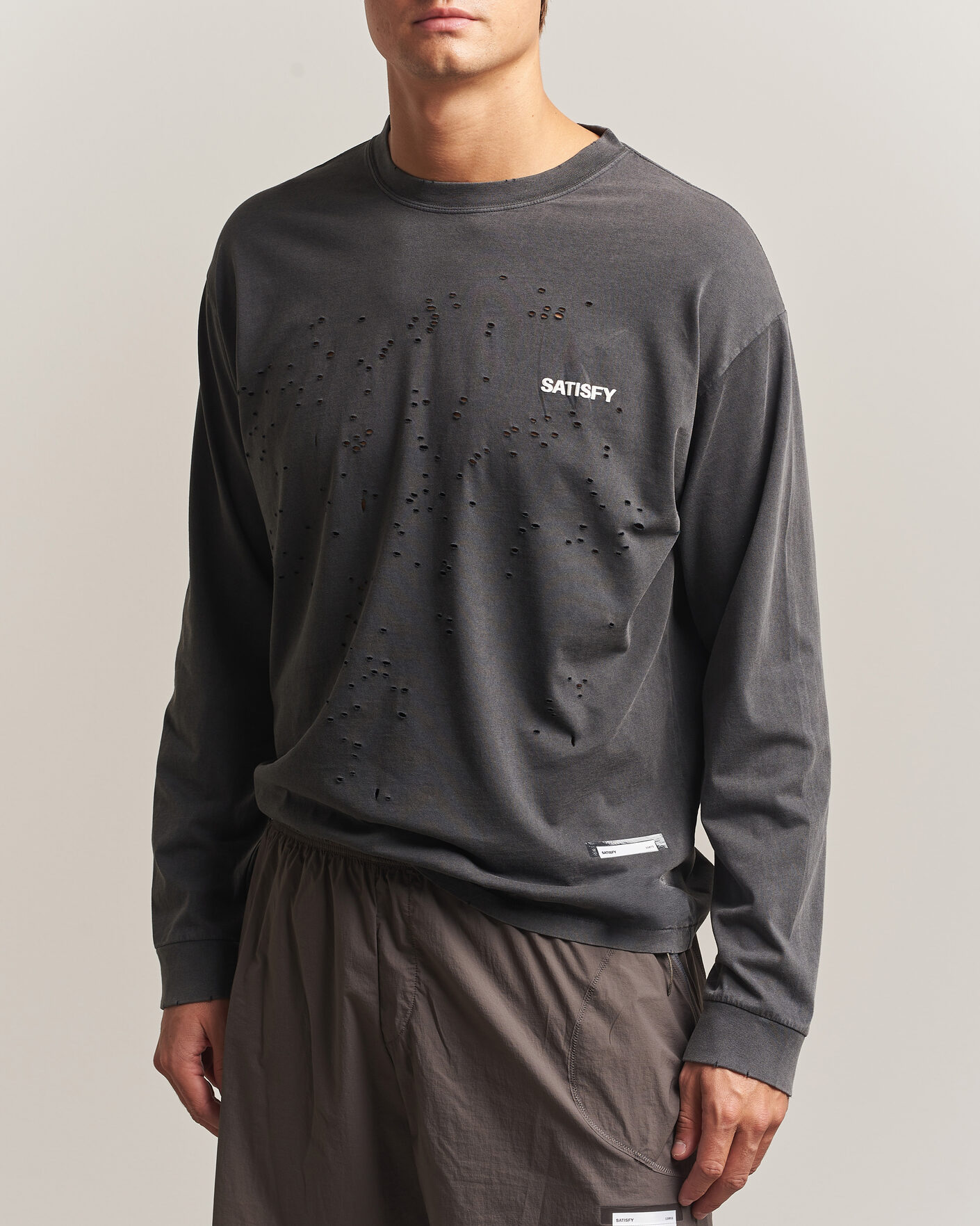 Mies | T-paidat | Satisfy | MothTech Long Sleeve T-Shirt Aged Black