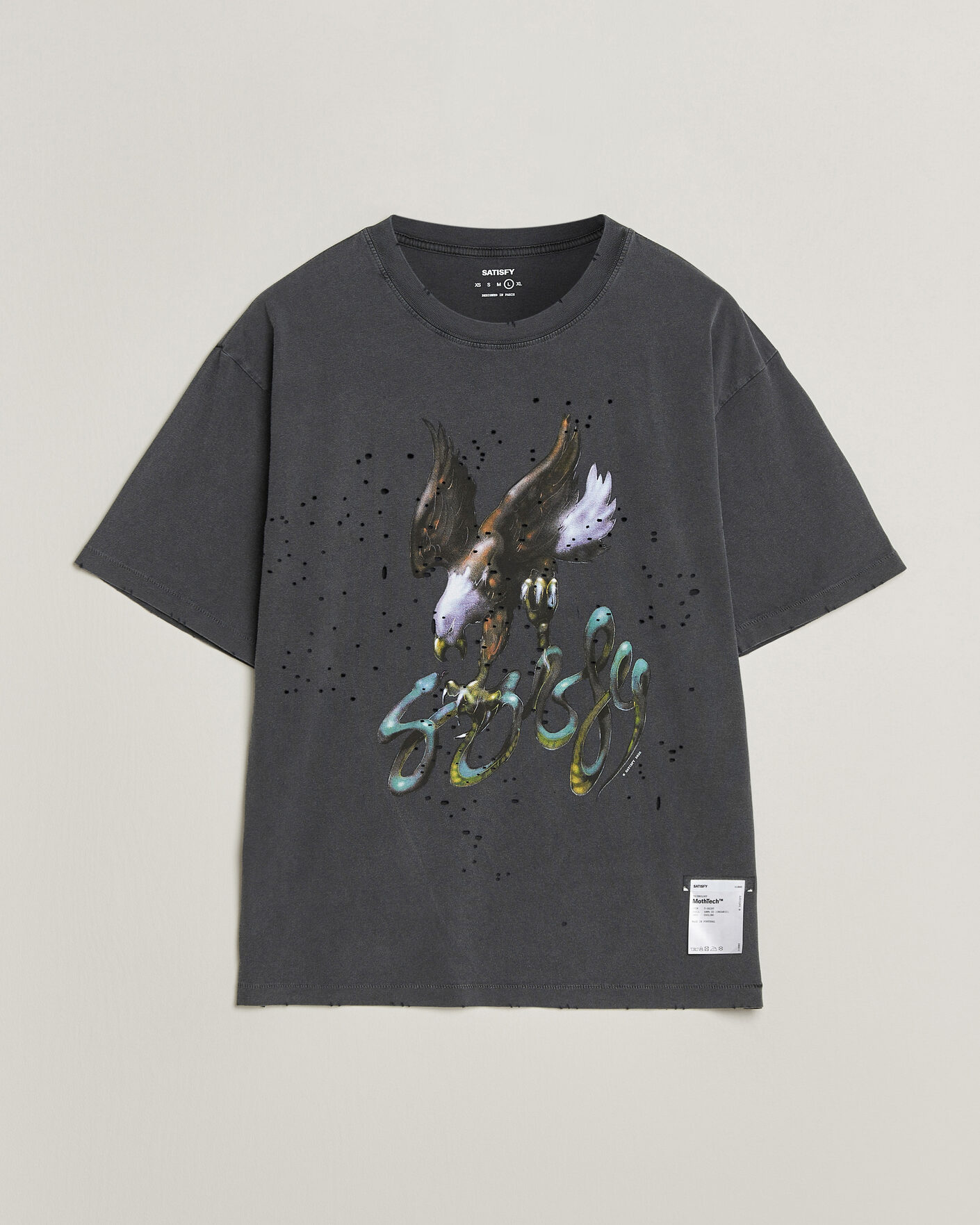 Mies | T-paidat | Satisfy | MothTech T-Shirt Aged Black Eagle
