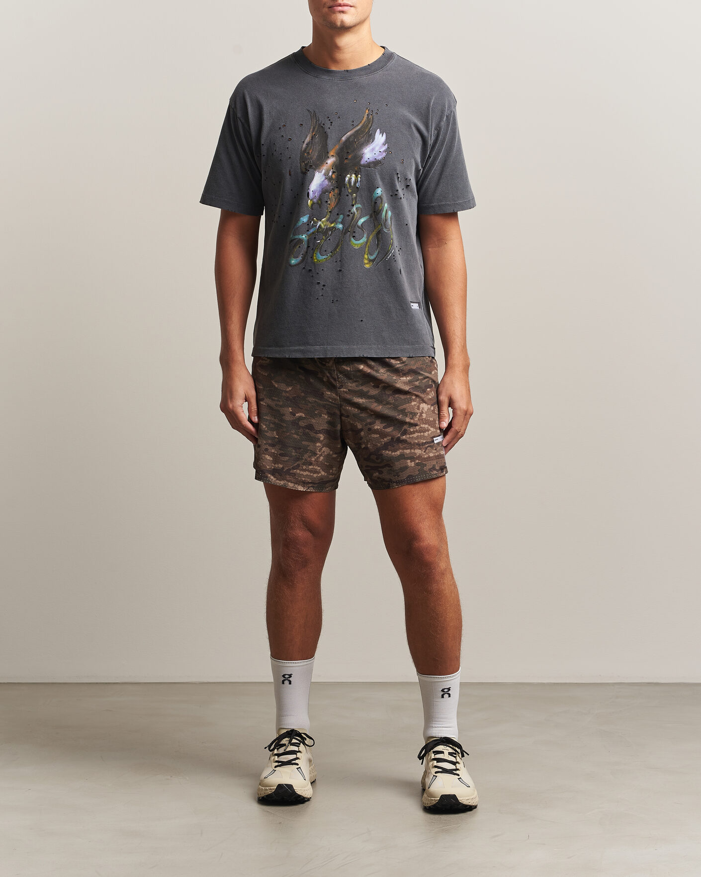 Mies | T-paidat | Satisfy | MothTech T-Shirt Aged Black Eagle