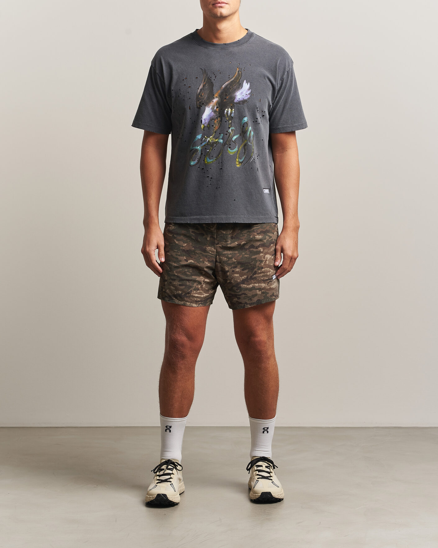 Mies | Shortsit | Satisfy | Space-O 5 Inch Shorts Overland Trek Camo
