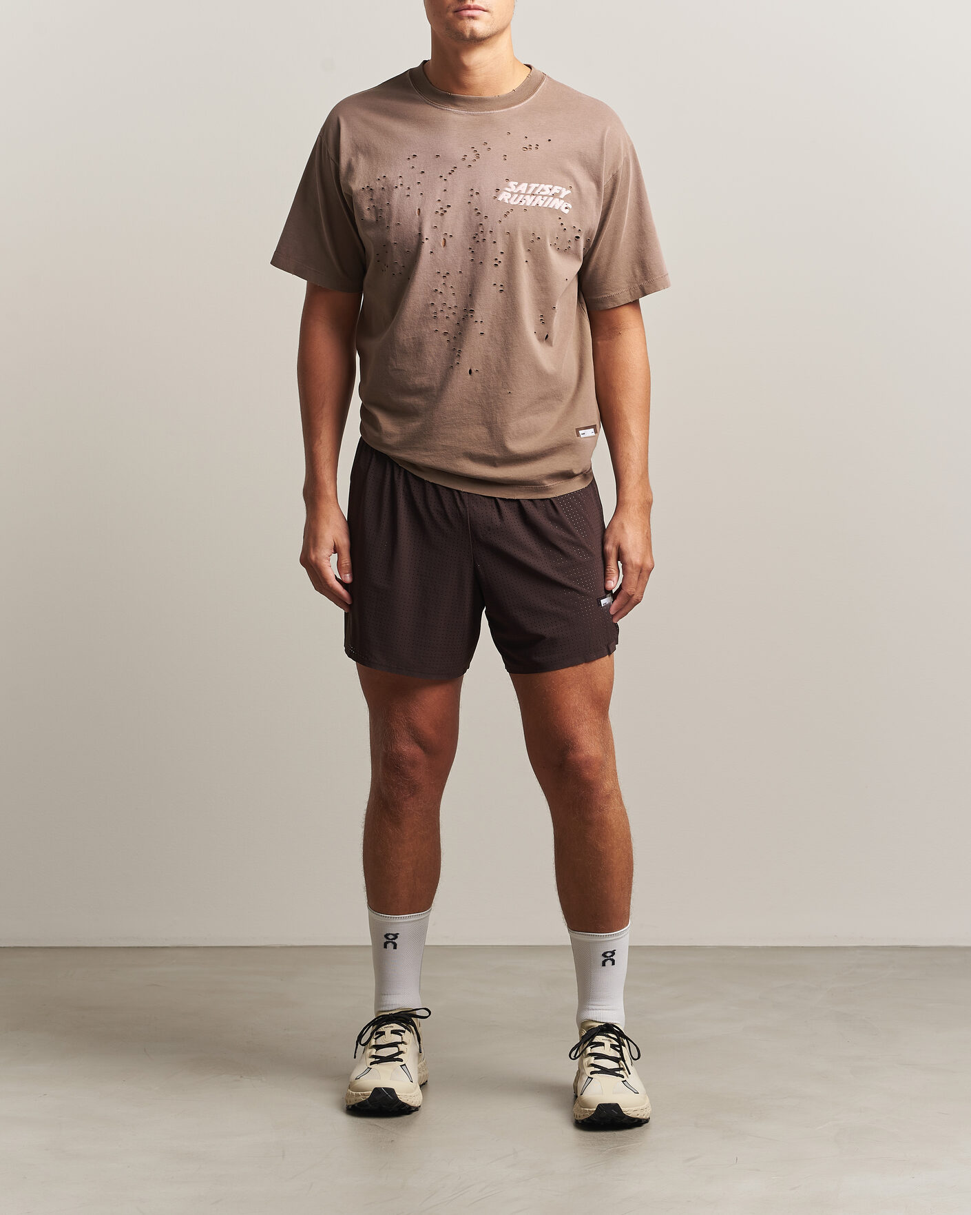 Mies | Shortsit | Satisfy | Space-O 5 Inch Shorts Deep Mahogany