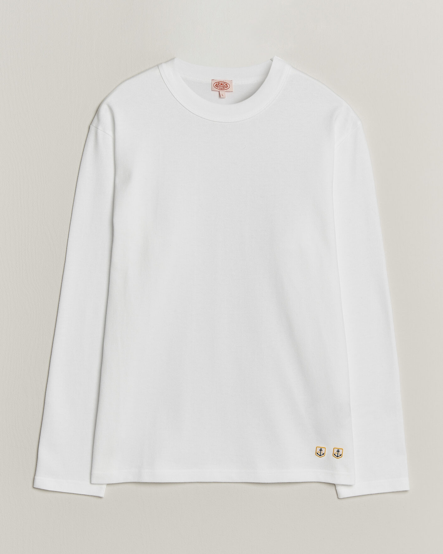 Mies | T-paidat | Armor-lux | Heritage Long Sleeve Cotton T-Shirt White