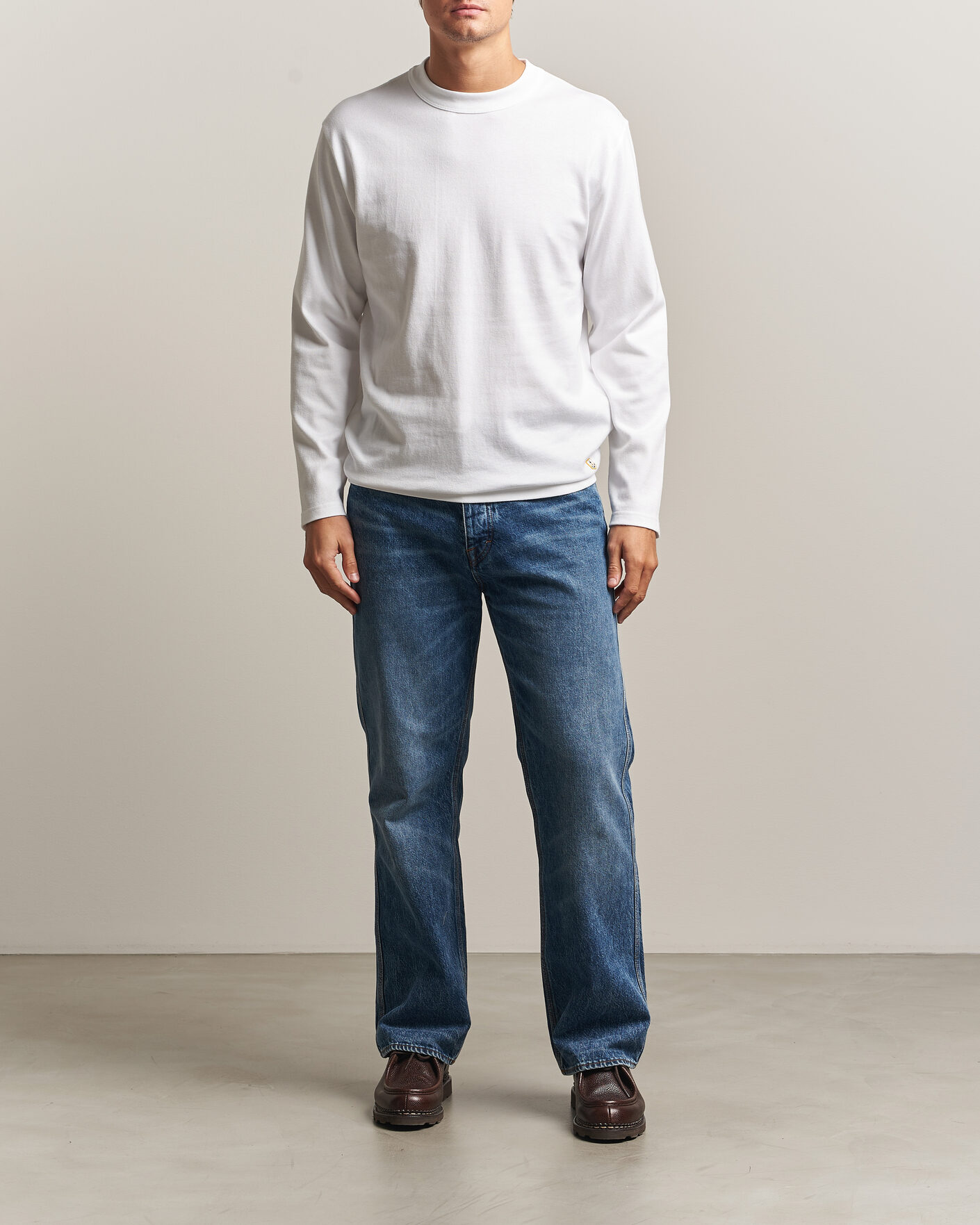 Mies | T-paidat | Armor-lux | Heritage Long Sleeve Cotton T-Shirt White