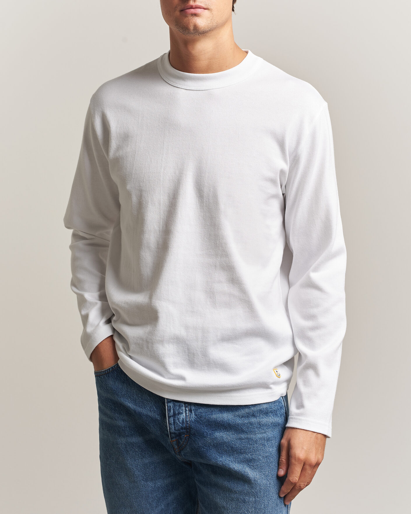 Mies | T-paidat | Armor-lux | Heritage Long Sleeve Cotton T-Shirt White