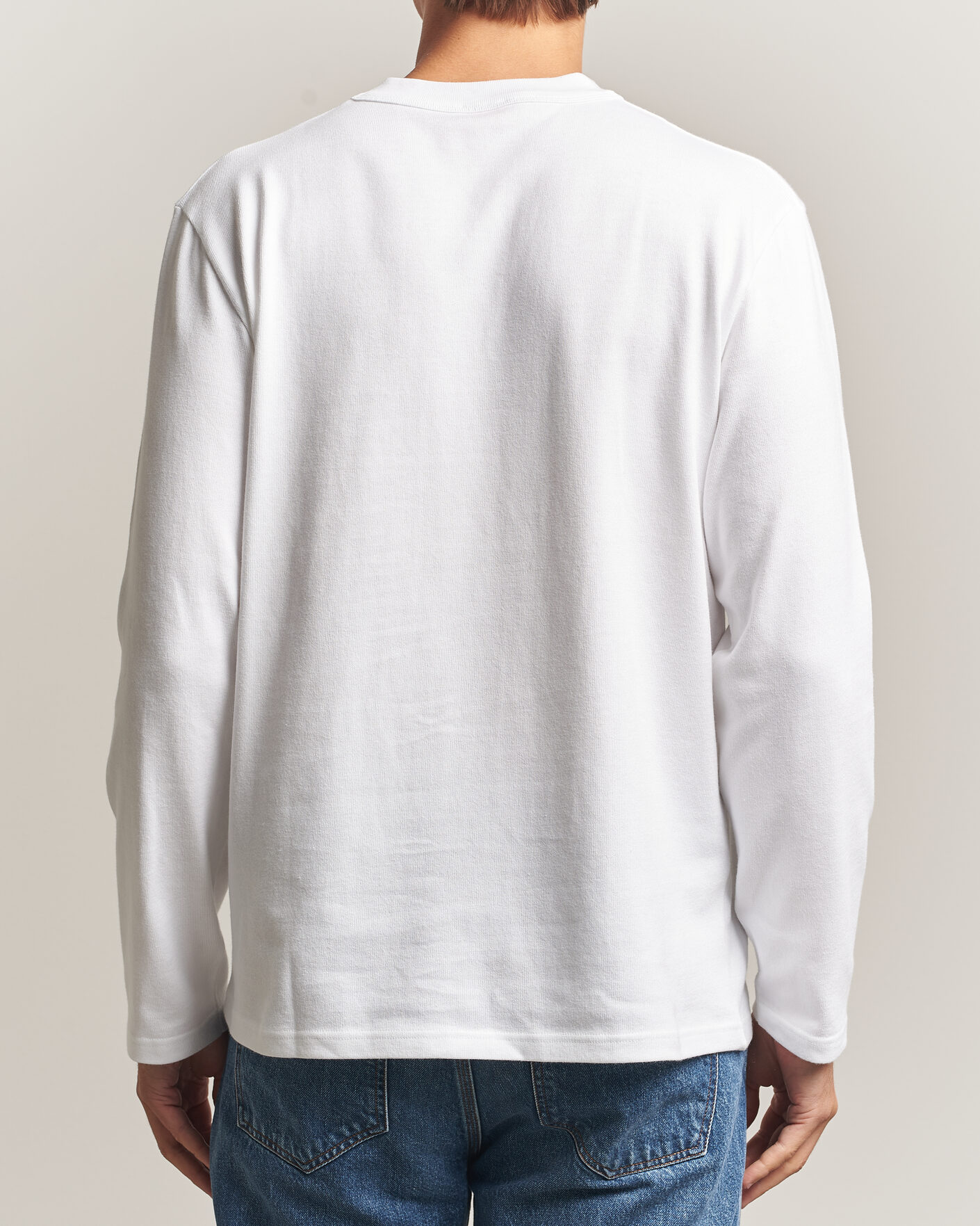 Mies | T-paidat | Armor-lux | Heritage Long Sleeve Cotton T-Shirt White