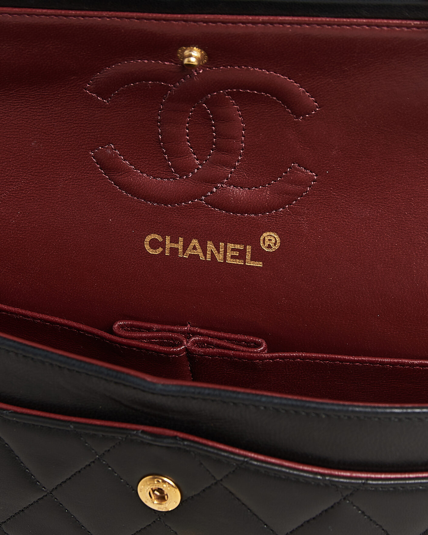 Mies | Pre-Owned & Vintage Bags | Chanel Pre-Owned | Classic Small Double Flap Bag Lambskin Black