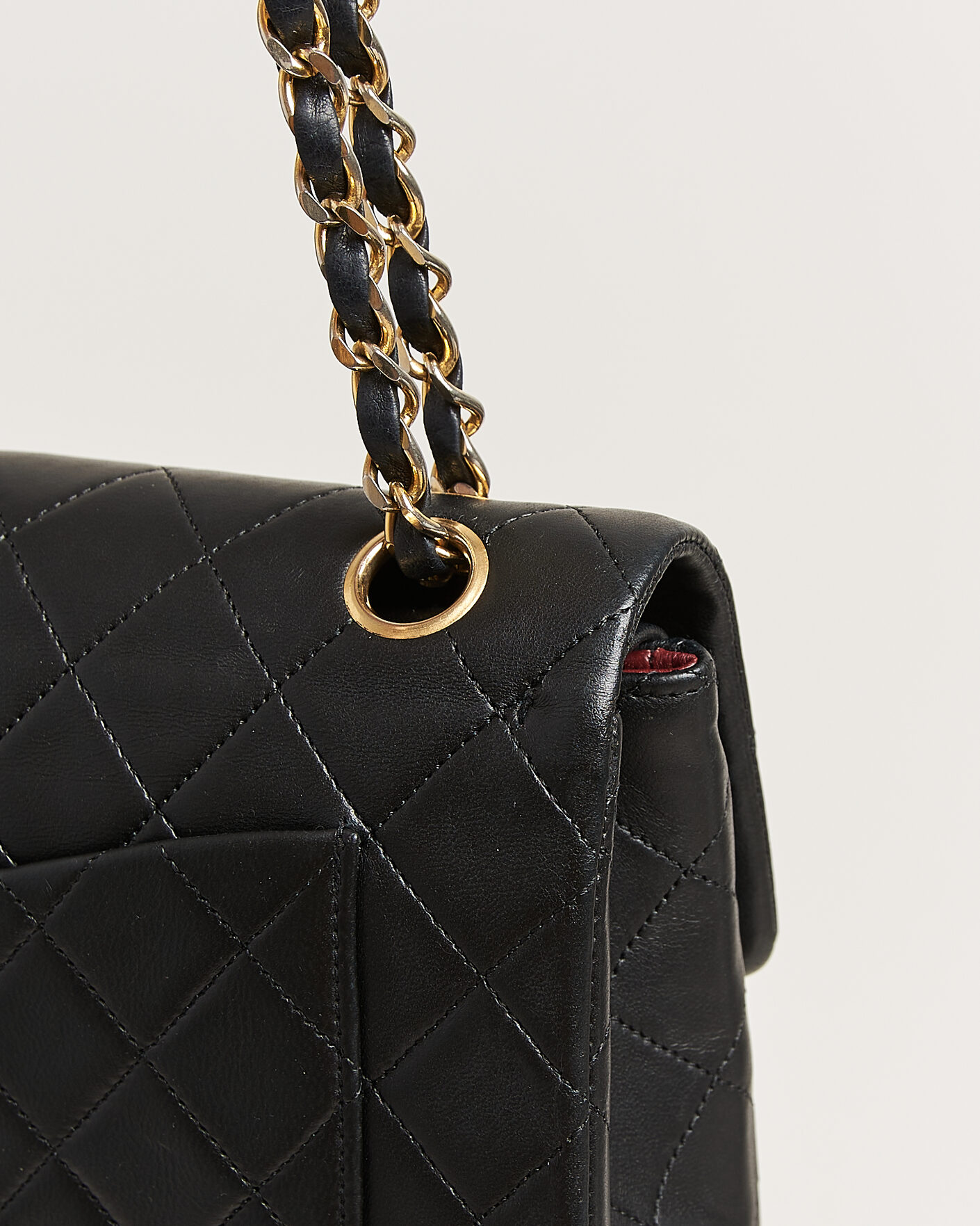 Mies | Pre-Owned & Vintage Bags | Chanel Pre-Owned | Classic Small Double Flap Bag Lambskin Black