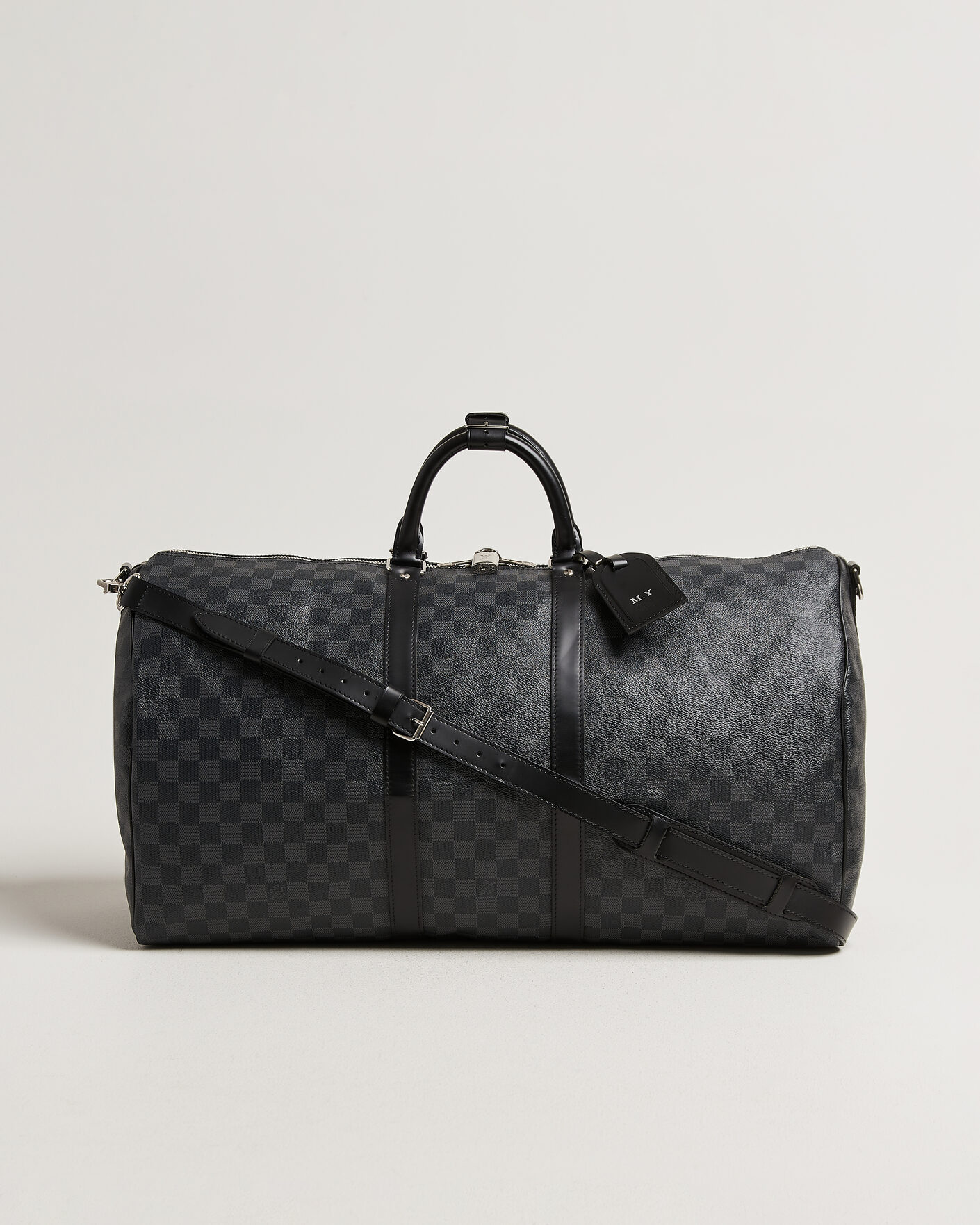 Mies | Pre-Owned & Vintage Bags | Louis Vuitton Pre-Owned | Keepall Bandouliére 55 Damier Graphite