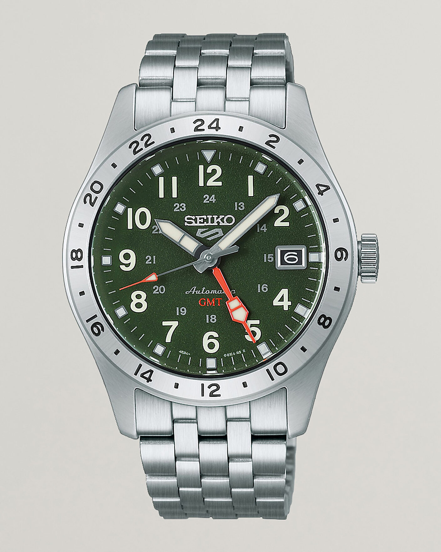 Mies | Seiko 5 Sports Automatic GMT 39mm Green Dial | Seiko | 5 Sports Automatic GMT 39mm Green Dial