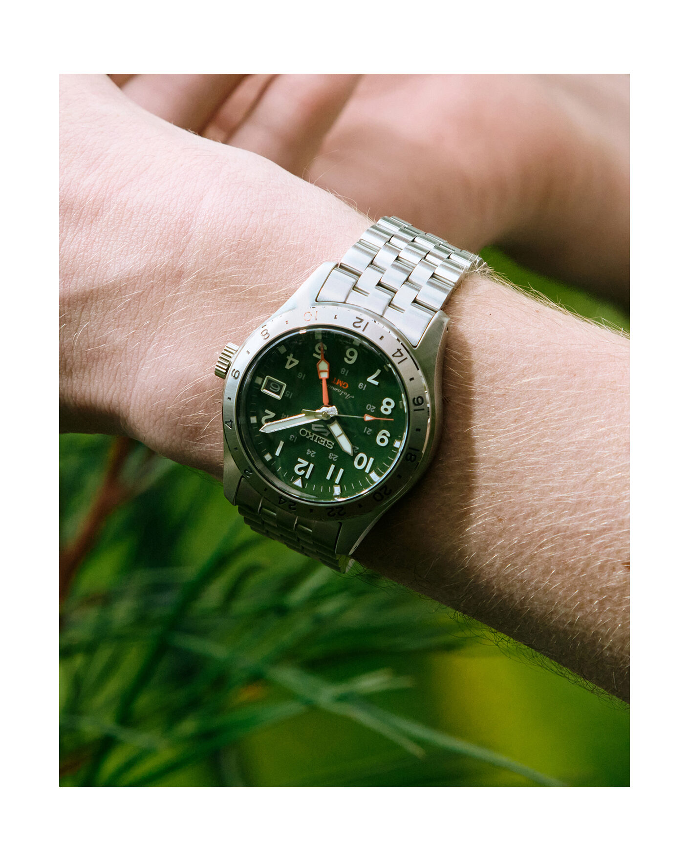 Mies | Seiko 5 Sports Automatic GMT 39mm Green Dial | Seiko | 5 Sports Automatic GMT 39mm Green Dial
