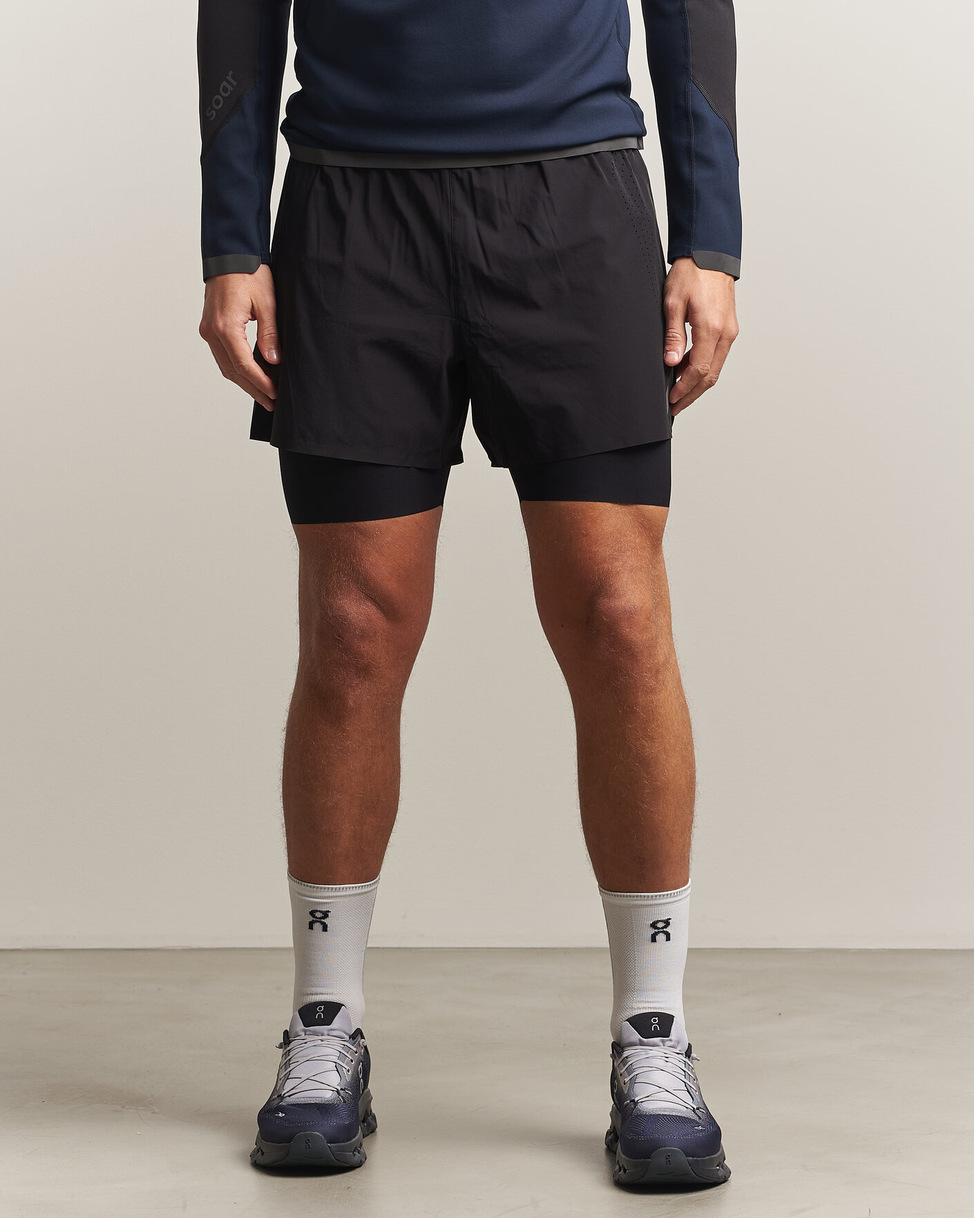 Mies | Shortsit | SOAR Running | Dual Run Shorts Black