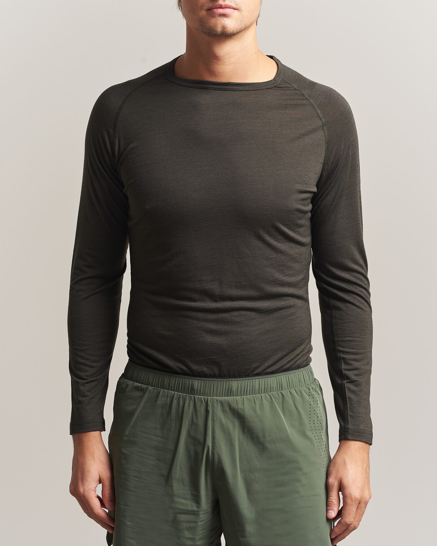 Mies | Puserot | SOAR Running | LS Merino/Silk Base Layer Forest