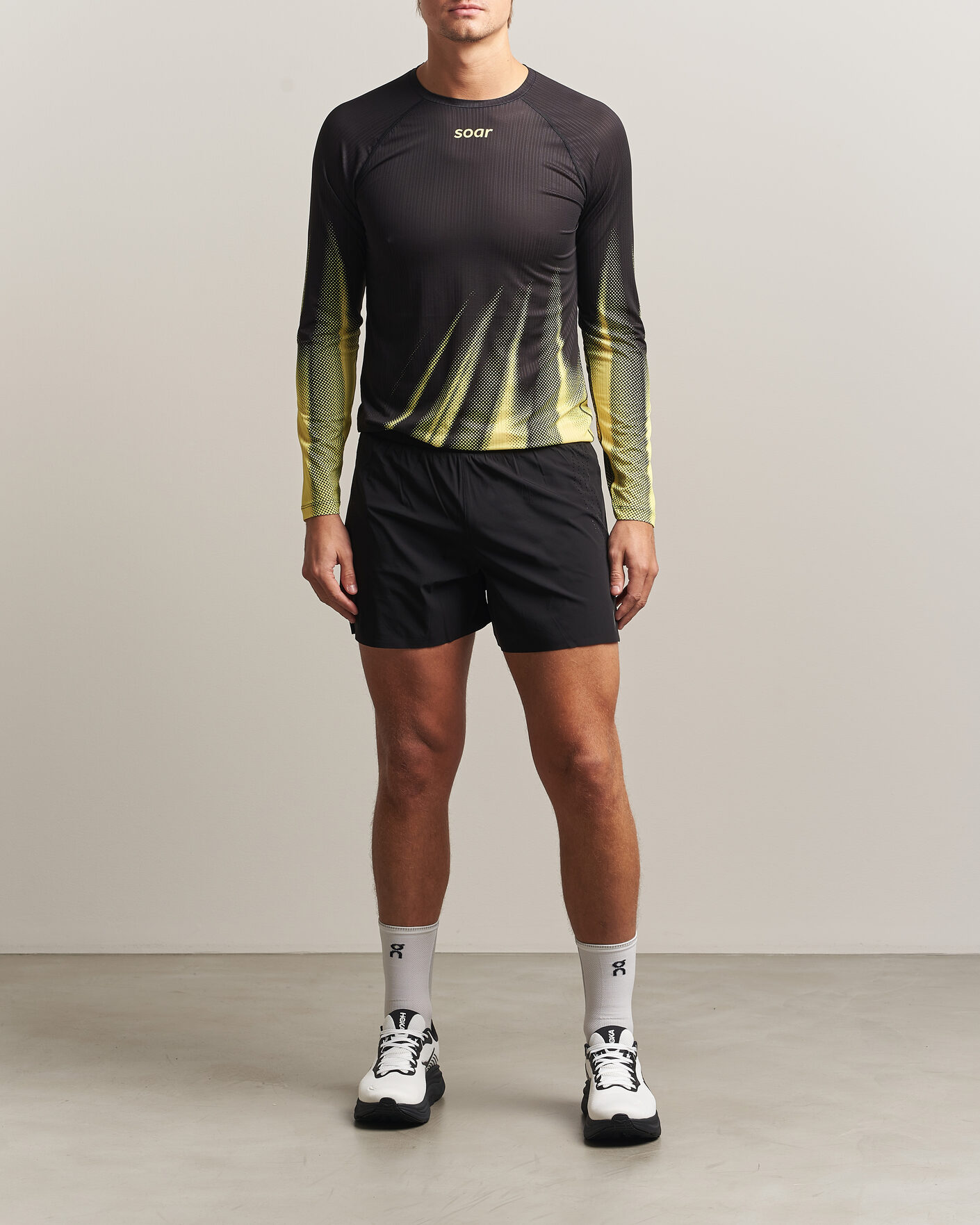 Mies | T-paidat | SOAR Running | LS Race Base Yellow/Black