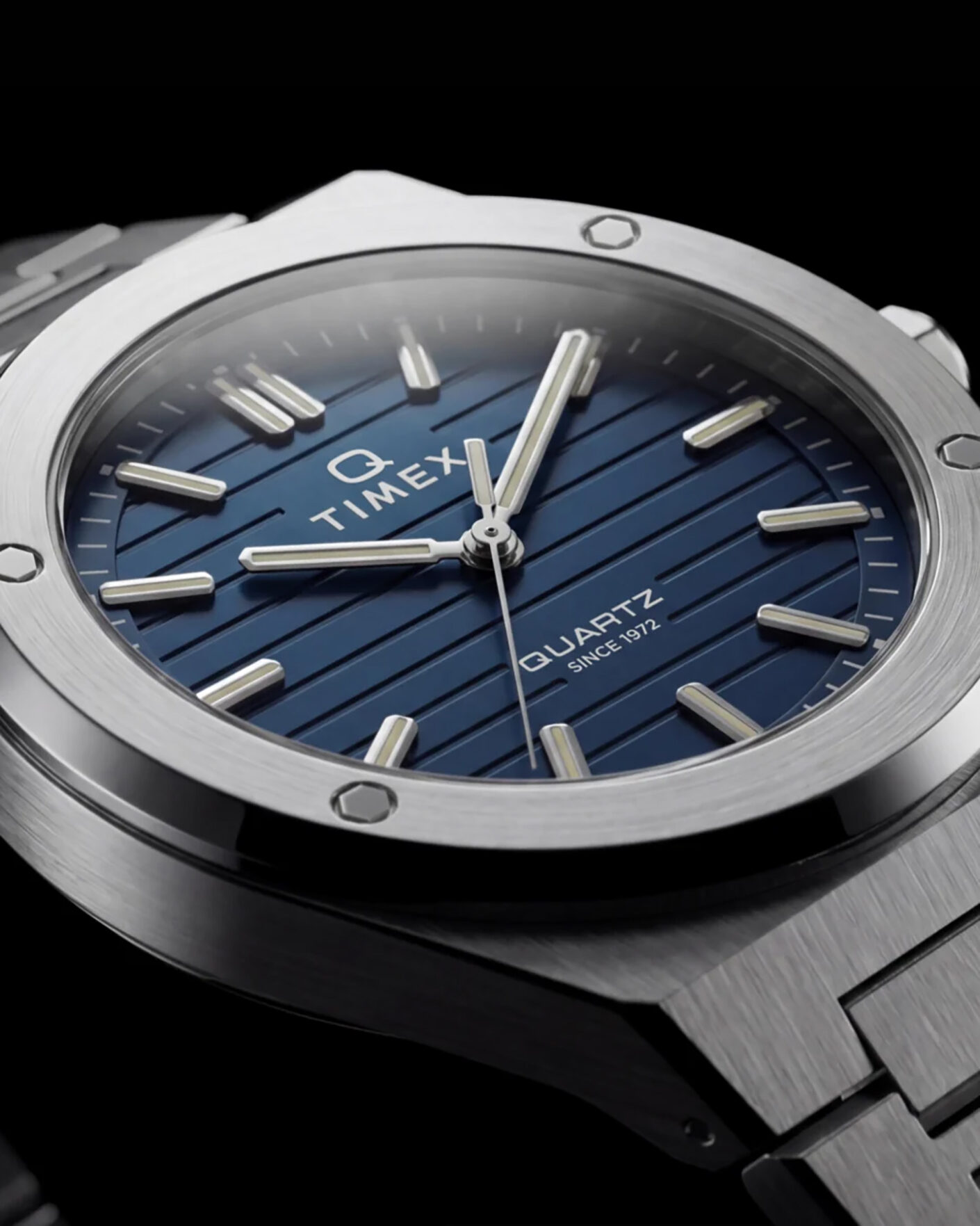 Mies | Timex Q Marbella Quartz Stainless Steel 40,5mm Blue Dial | Timex | Q Marbella Quartz Stainless Steel 40,5mm Blue Dial