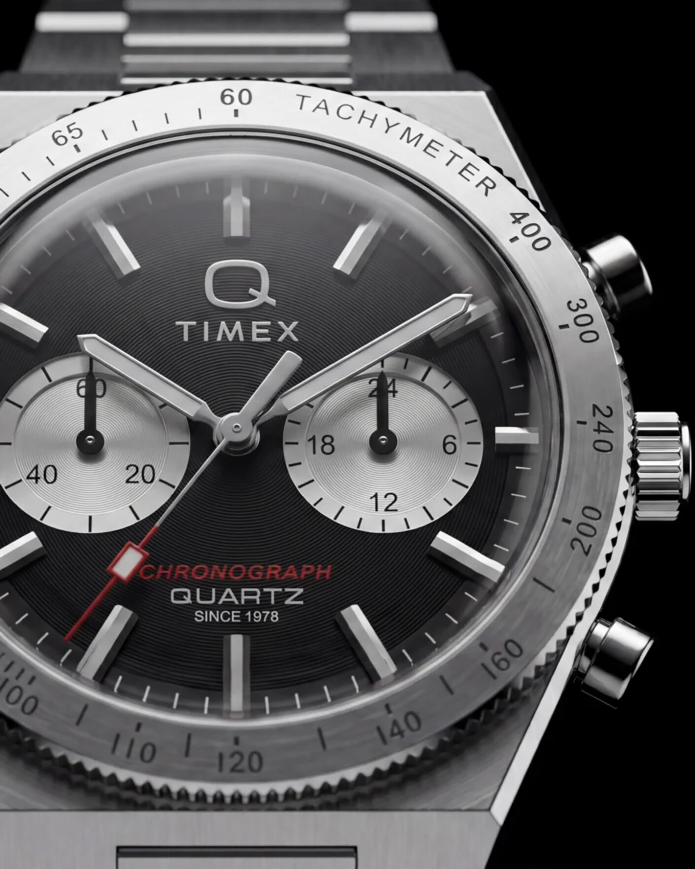 Mies | Timex Q Continental Chronograph 36mm Black Dial | Timex | Q Continental Chronograph 36mm Black Dial